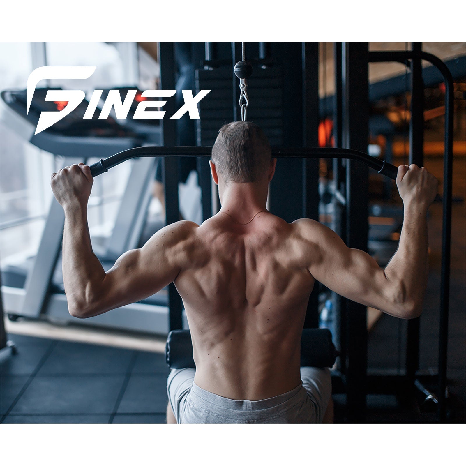 Finex Bench Press Weight Bench Multi-Station Fitness Gym Pulldown Equipment - Sunyee