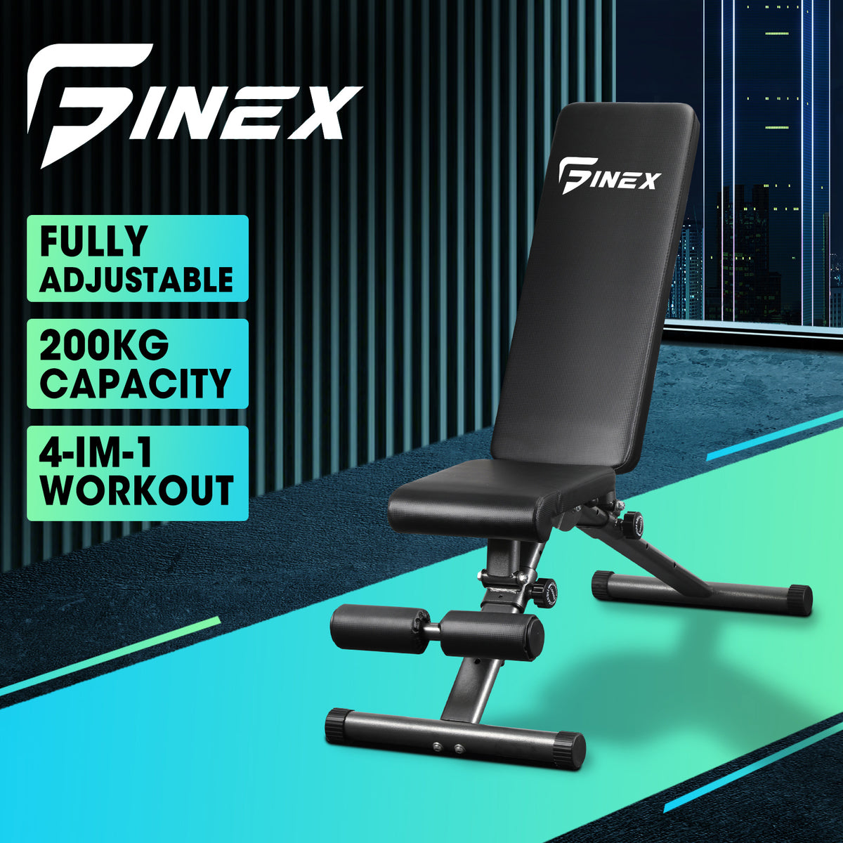 Finex Bench Press Weight Bench Sit-up Power Tower Roman Chair Multi-Station
