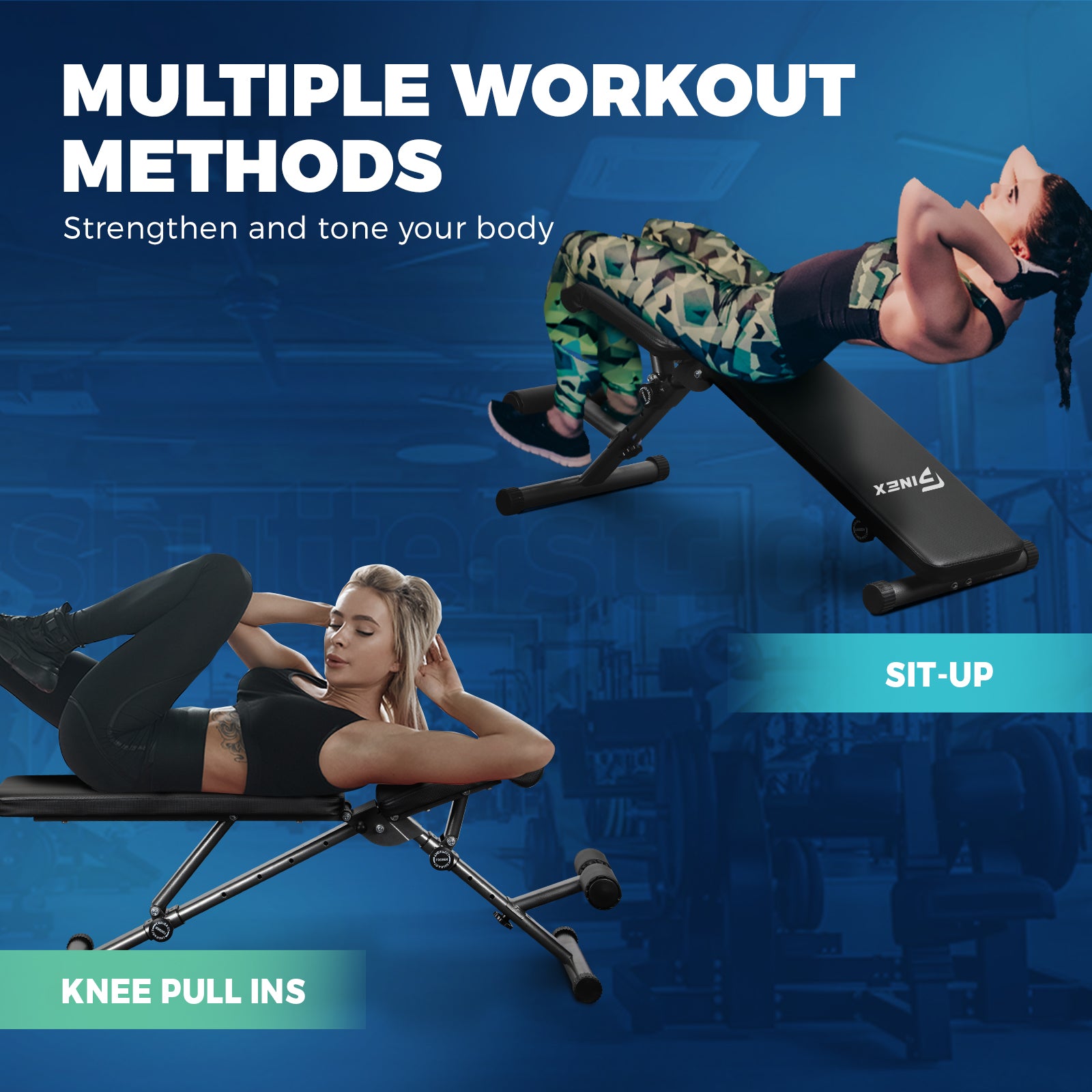 Finex Dumbbell Weight Bench FID Sit Up Bench Flat Incline Home Exercise Gym - Sunyee