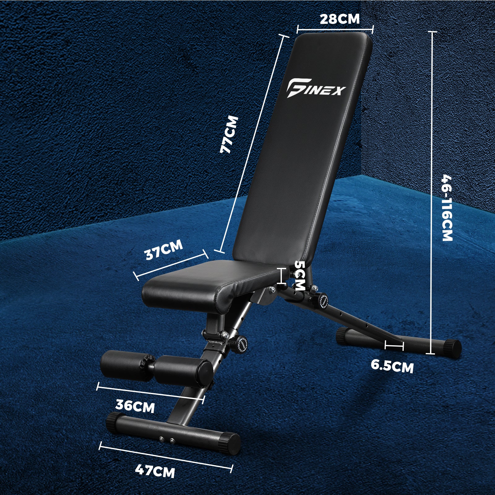 Finex Dumbbell Weight Bench FID Sit Up Bench Flat Incline Home Exercise Gym - Sunyee