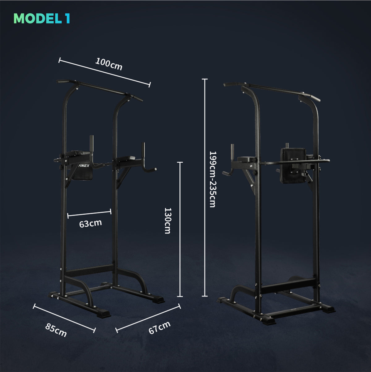 Finex Bench Press Weight Bench Sit-up Power Tower Roman Chair Multi-Station