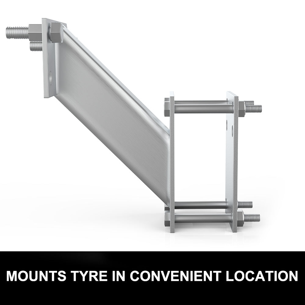 Mobi Spare Wheel Carrier Bracket Tyre Holder Trailer Caravan Boat & Pad Lock - Sunyee