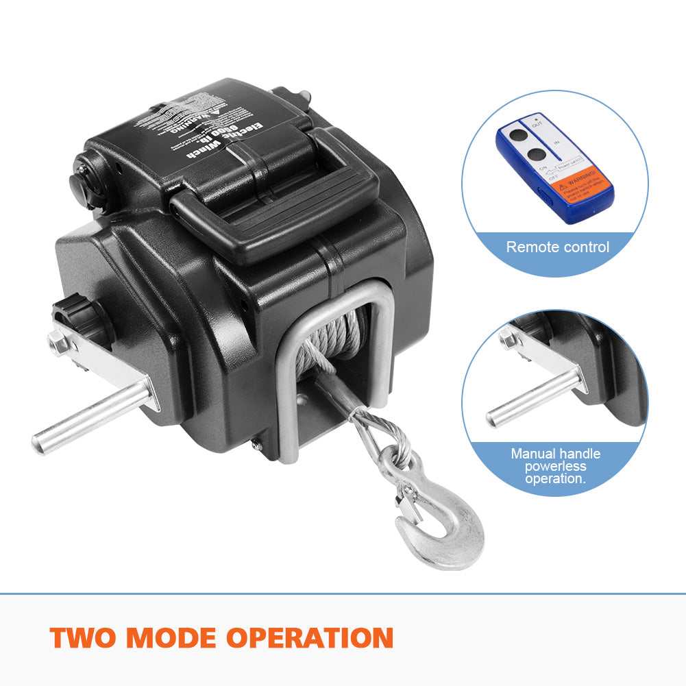 Fieryred 6500LBS 12V Electric Boat Winch Portable Detachable 3000KG ATV 4X4 4WD - Sunyee