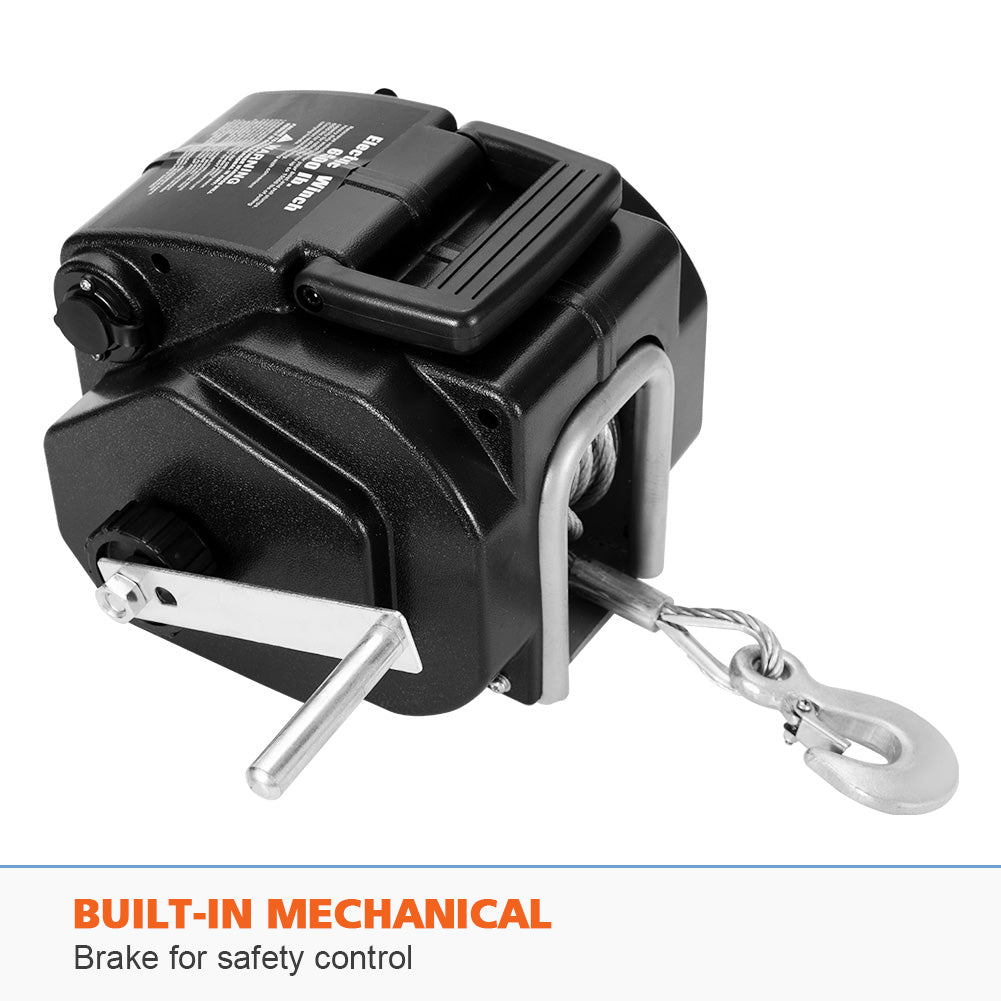 Fieryred 6500LBS 12V Electric Boat Winch Portable Detachable 3000KG ATV 4X4 4WD - Sunyee