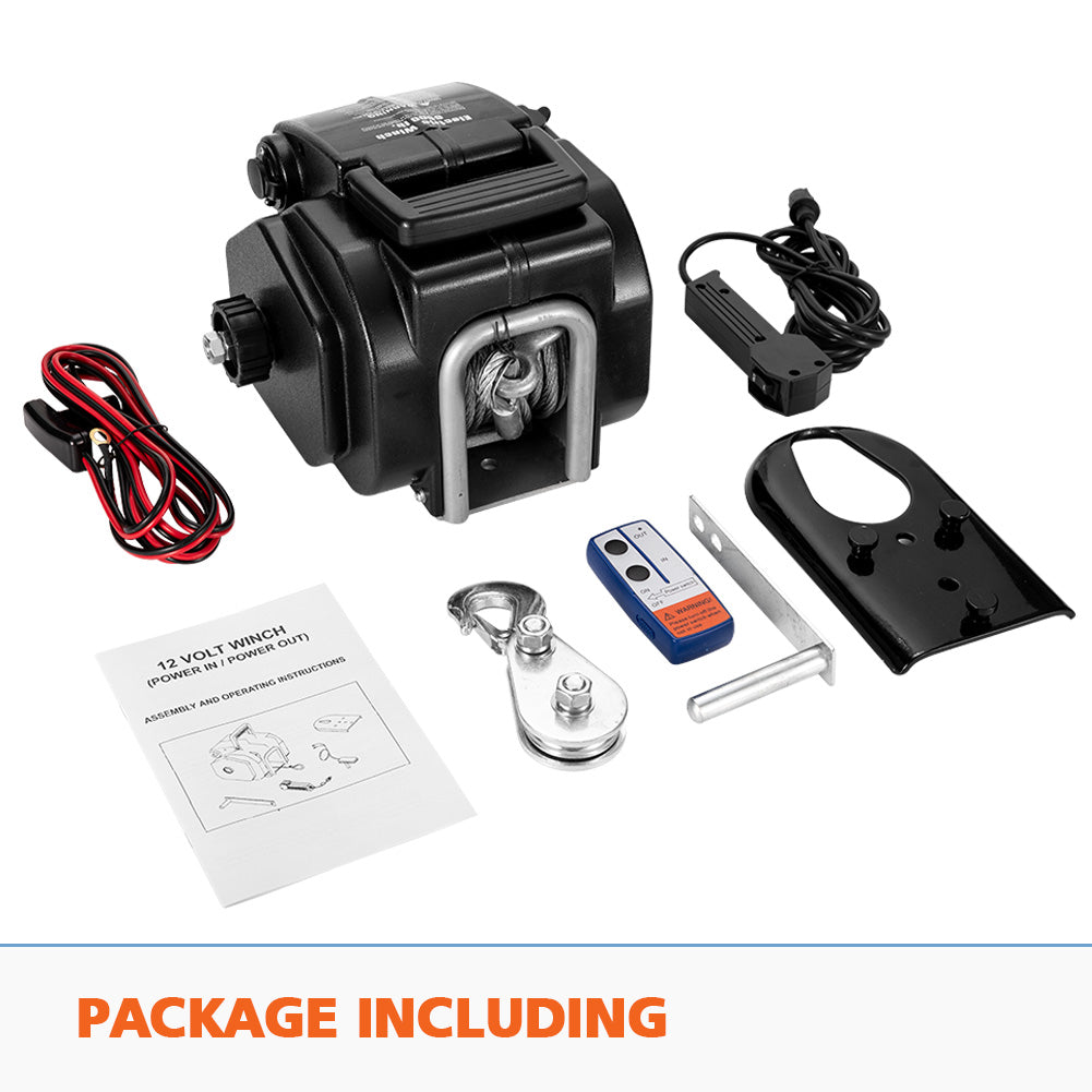 Fieryred 6500LBS 12V Electric Boat Winch Portable Detachable 3000KG ATV 4X4 4WD - Sunyee