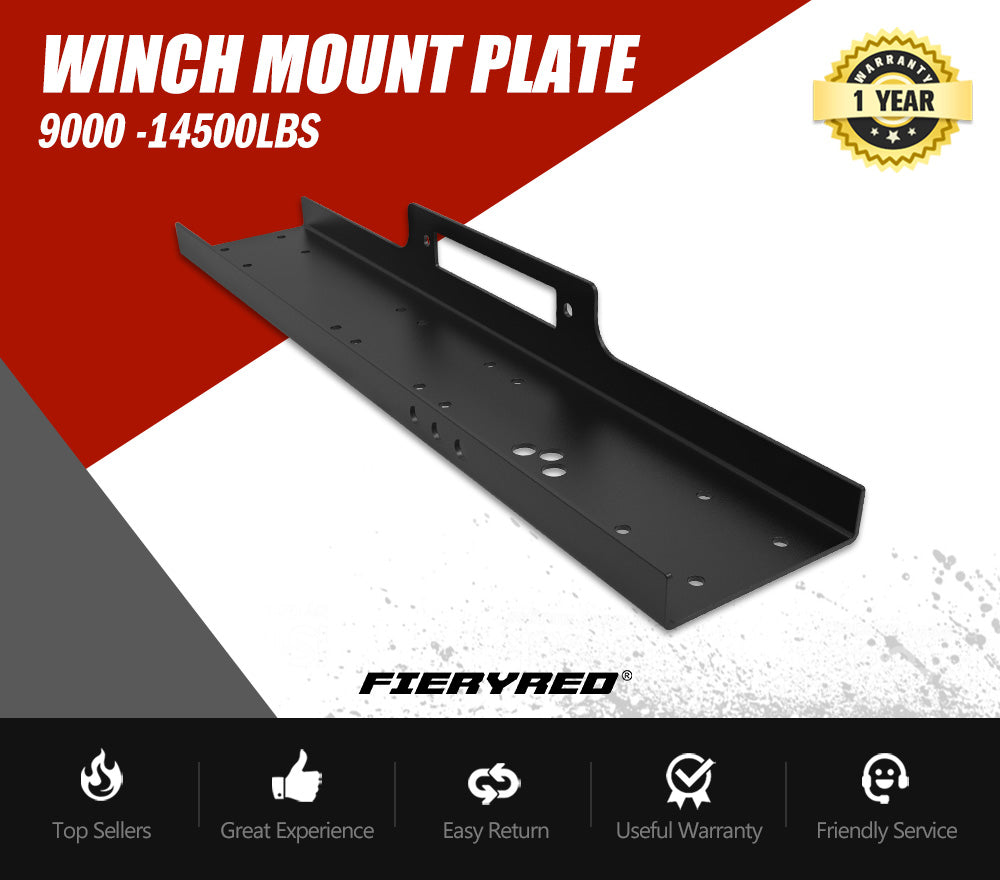 Universal Steel Winch Mount Plate for 9000lbs-14500lbs Winch - Sunyee