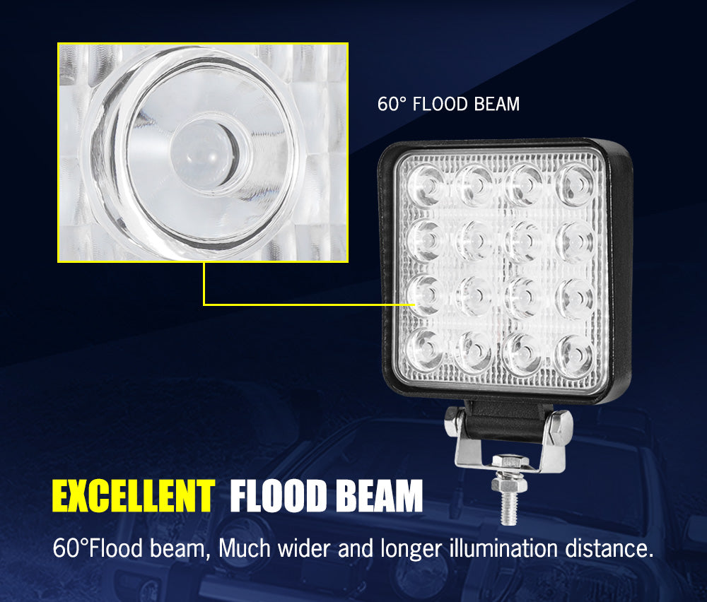 Bonus Lightfox 4inch Led Work Light 1 LUX @ 128M IP68 6501 - 7000 lm - Sunyee