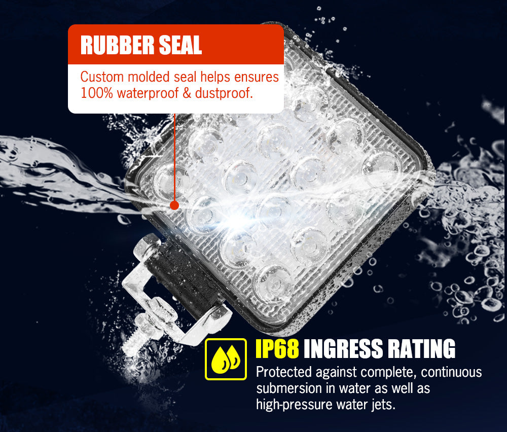 Bonus Lightfox 4inch Led Work Light 1 LUX @ 128M IP68 6501 - 7000 lm - Sunyee