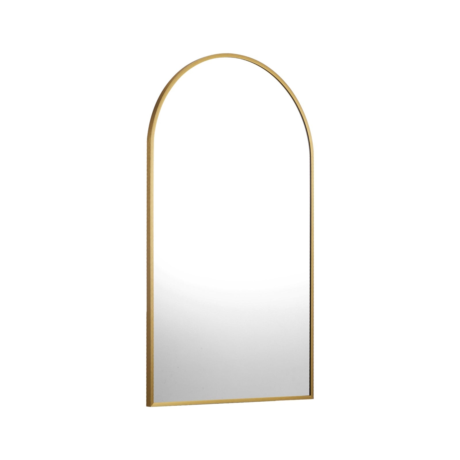 Oikiture Wall Mirrors 86x50cm Arched Makeup Mirror Bathroom Home Decor Gold - Sunyee