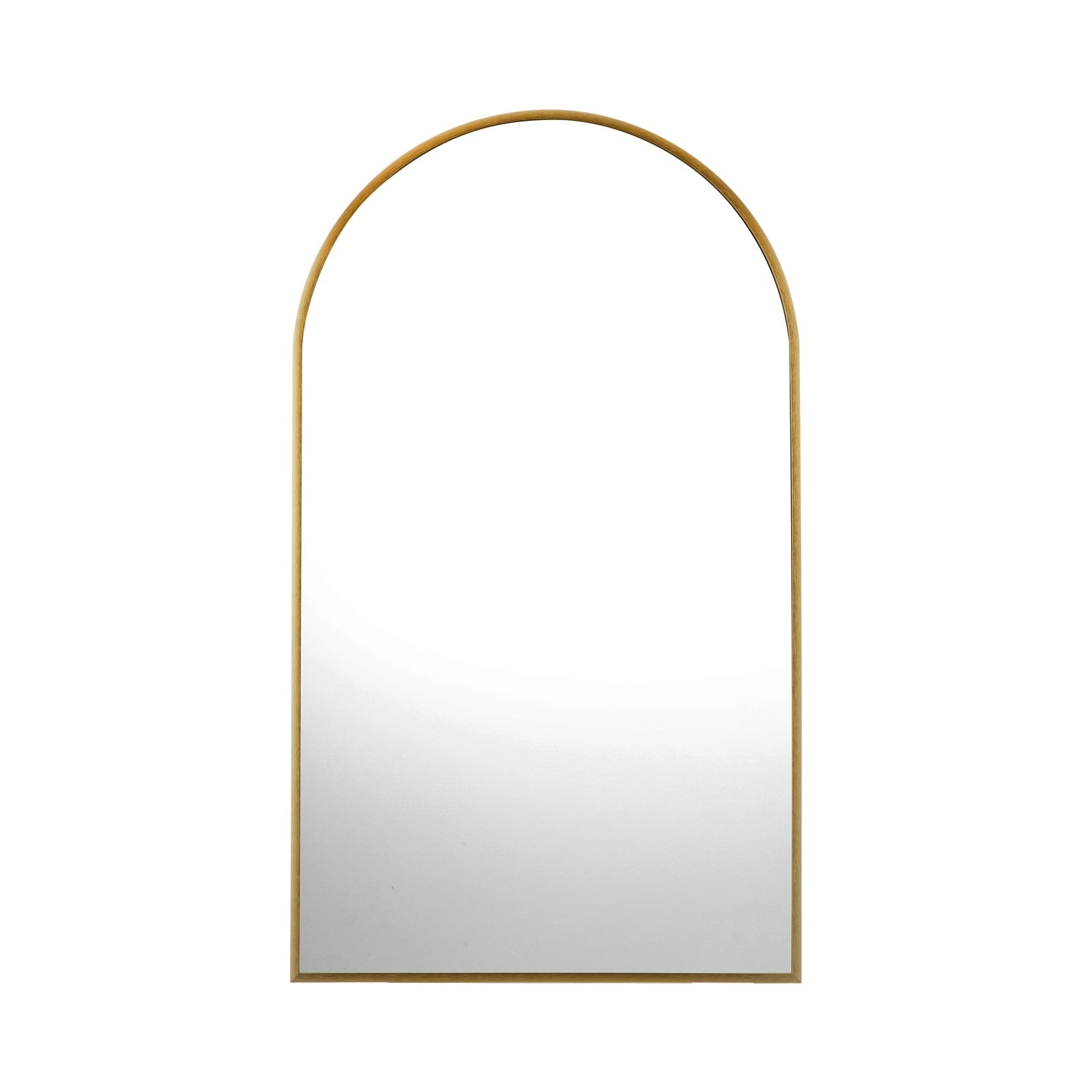 Oikiture Wall Mirrors 86x50cm Arched Makeup Mirror Bathroom Home Decor Gold - Sunyee