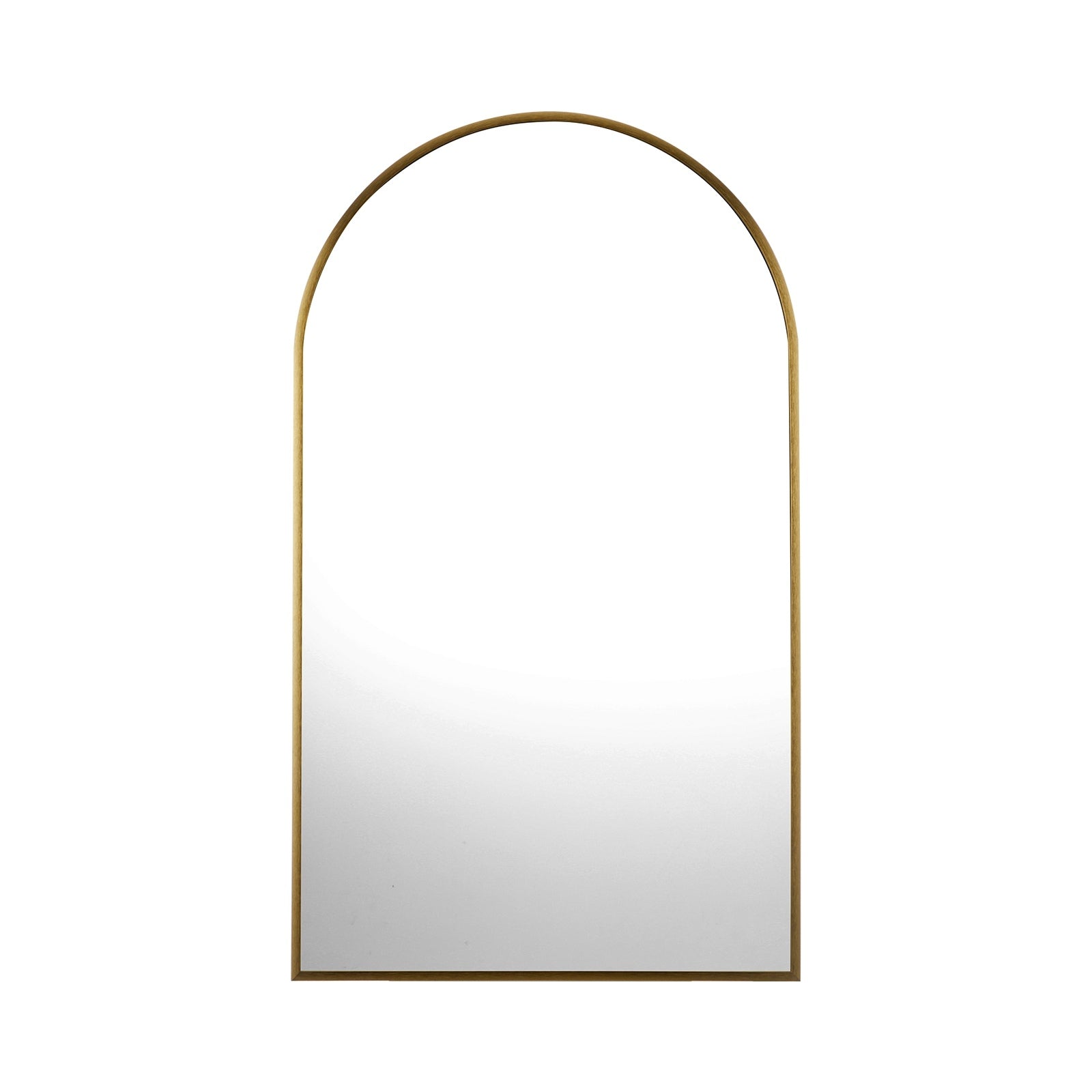 Oikiture Wall Mirrors 86x50cm Arched Makeup Mirror Bathroom Home Decor Gold - Sunyee
