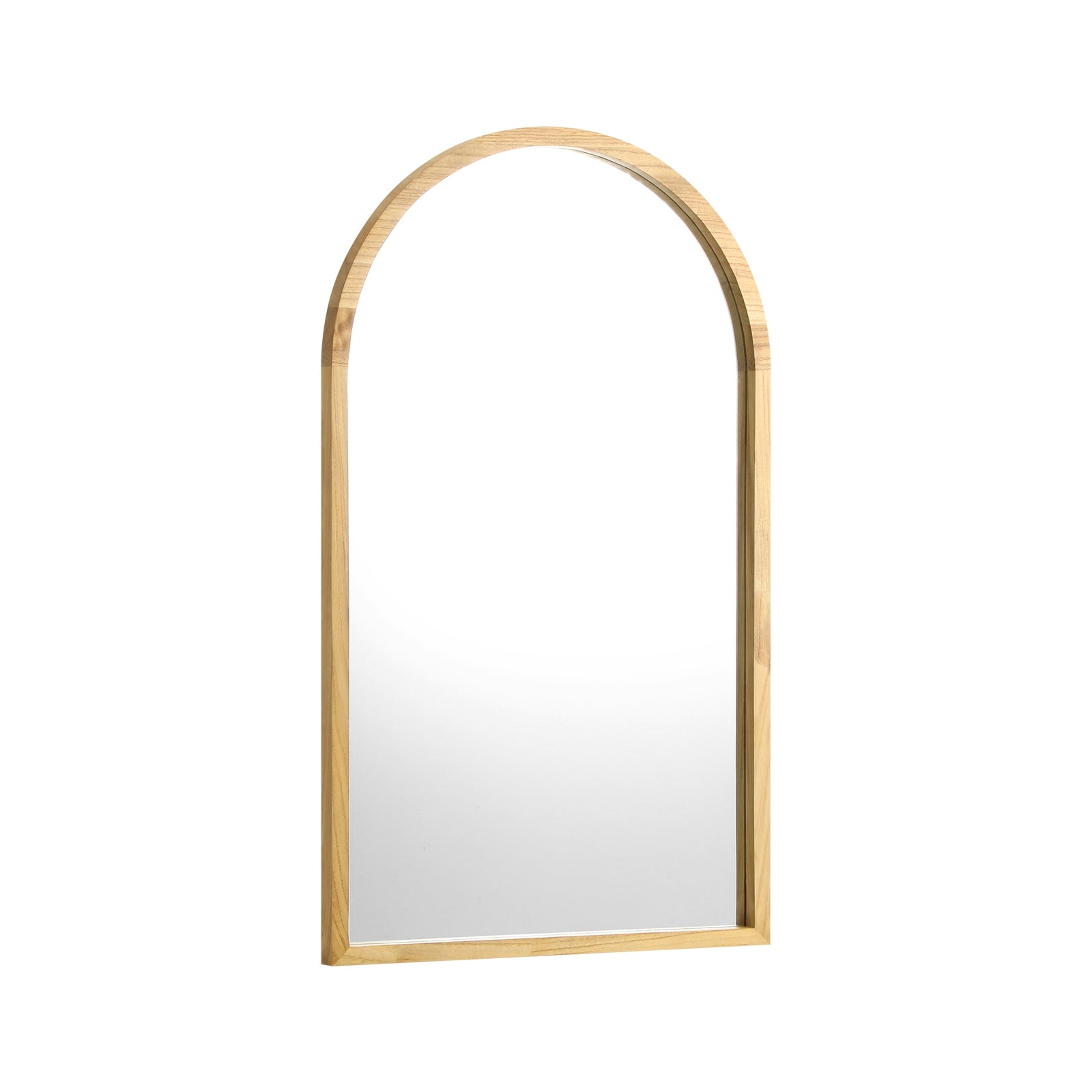 Oikiture Arched Wall Mirrors Vanity Home Decro Makeup Mirror 86x50cm Wooden - Sunyee