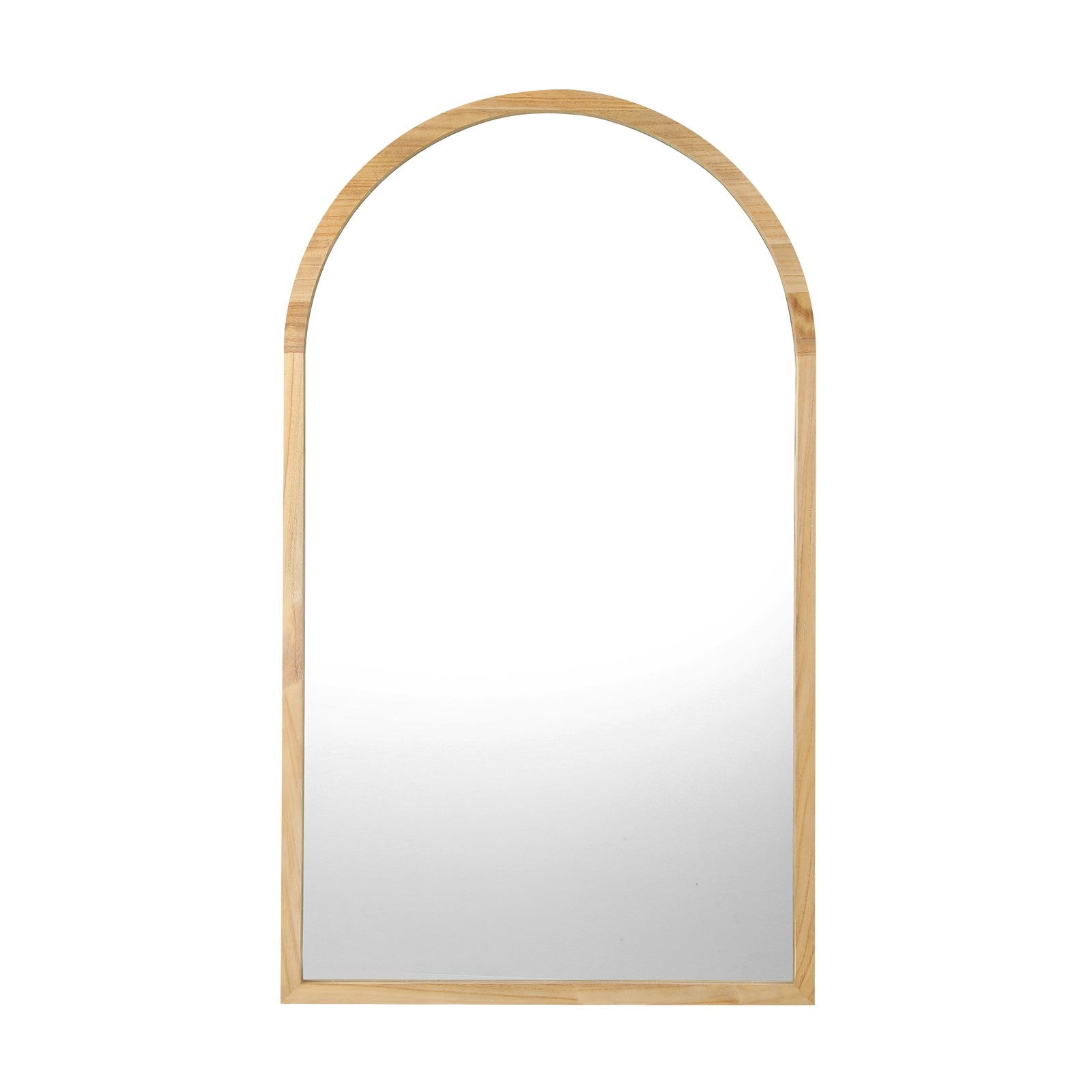 Oikiture Arched Wall Mirrors Vanity Home Decro Makeup Mirror 86x50cm Wooden - Sunyee