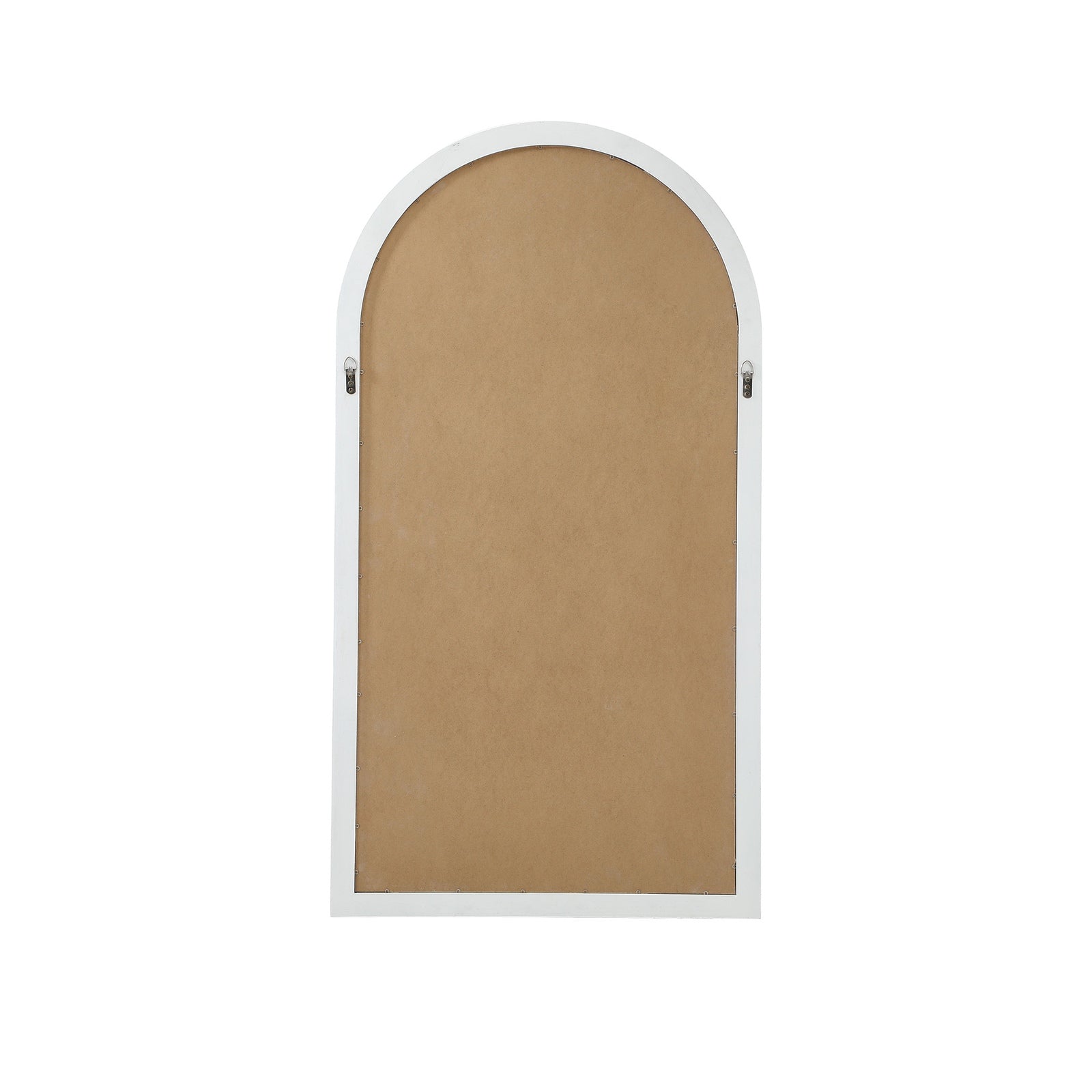 Oikiture 2PC Window Mirror Arched Wall Mirrors Decor 76x51cm Wooden White - Sunyee