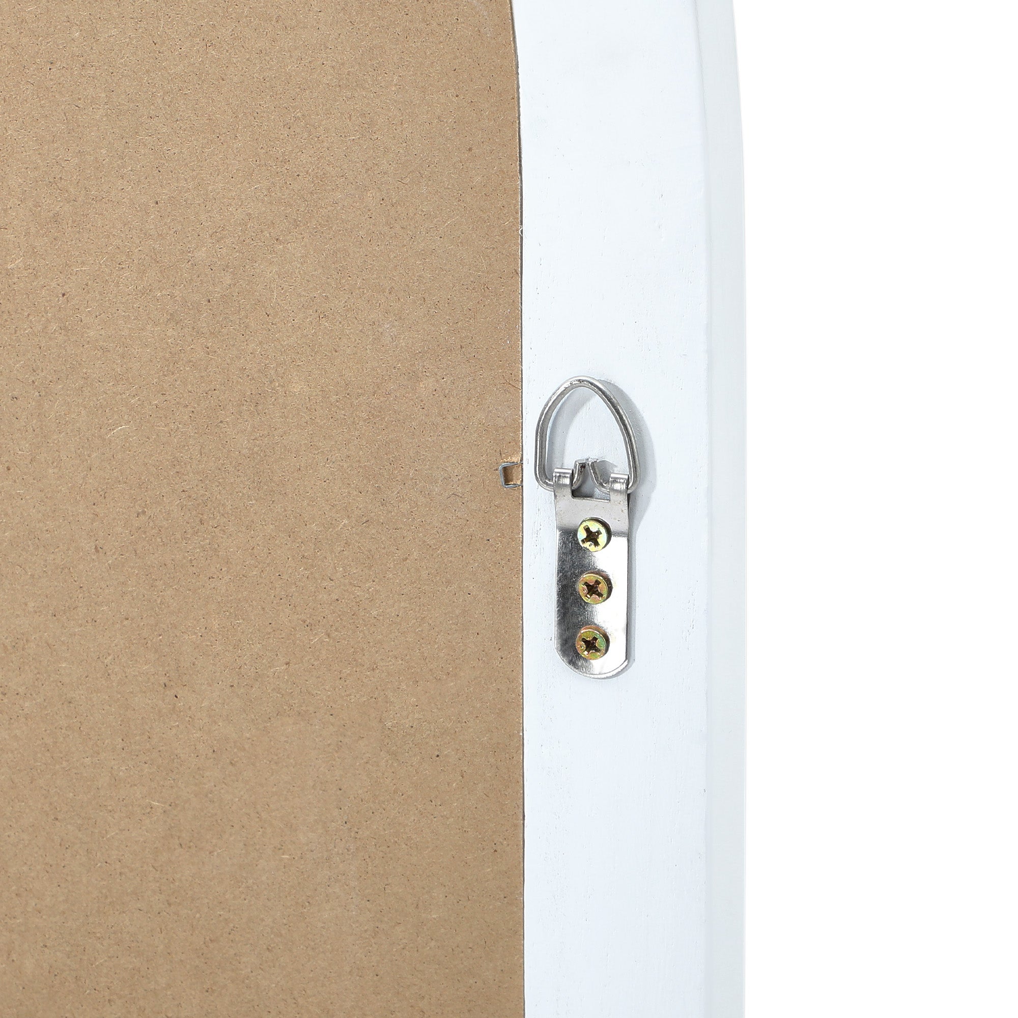 Oikiture Window Mirror Arched Wall Mirrors Decor 76x51cm Wooden White - Sunyee