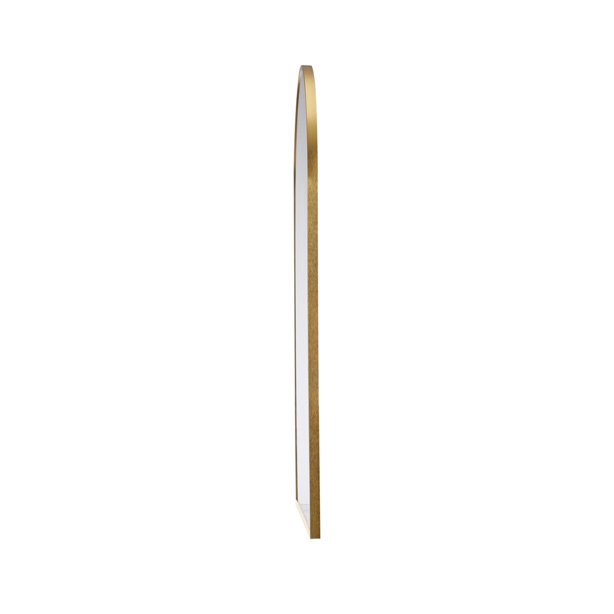 Oikiture Arched Wall Mirror Vanity Makeup Aluminium Frame 100x100cm Gold