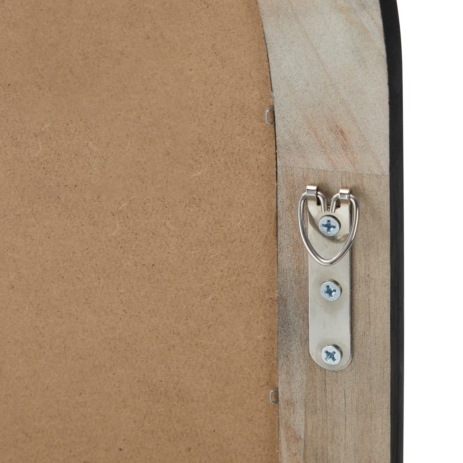 Oikiture Wooden Window Mirror Arched Wall Mirrors Decor 130x70cm Black - Sunyee