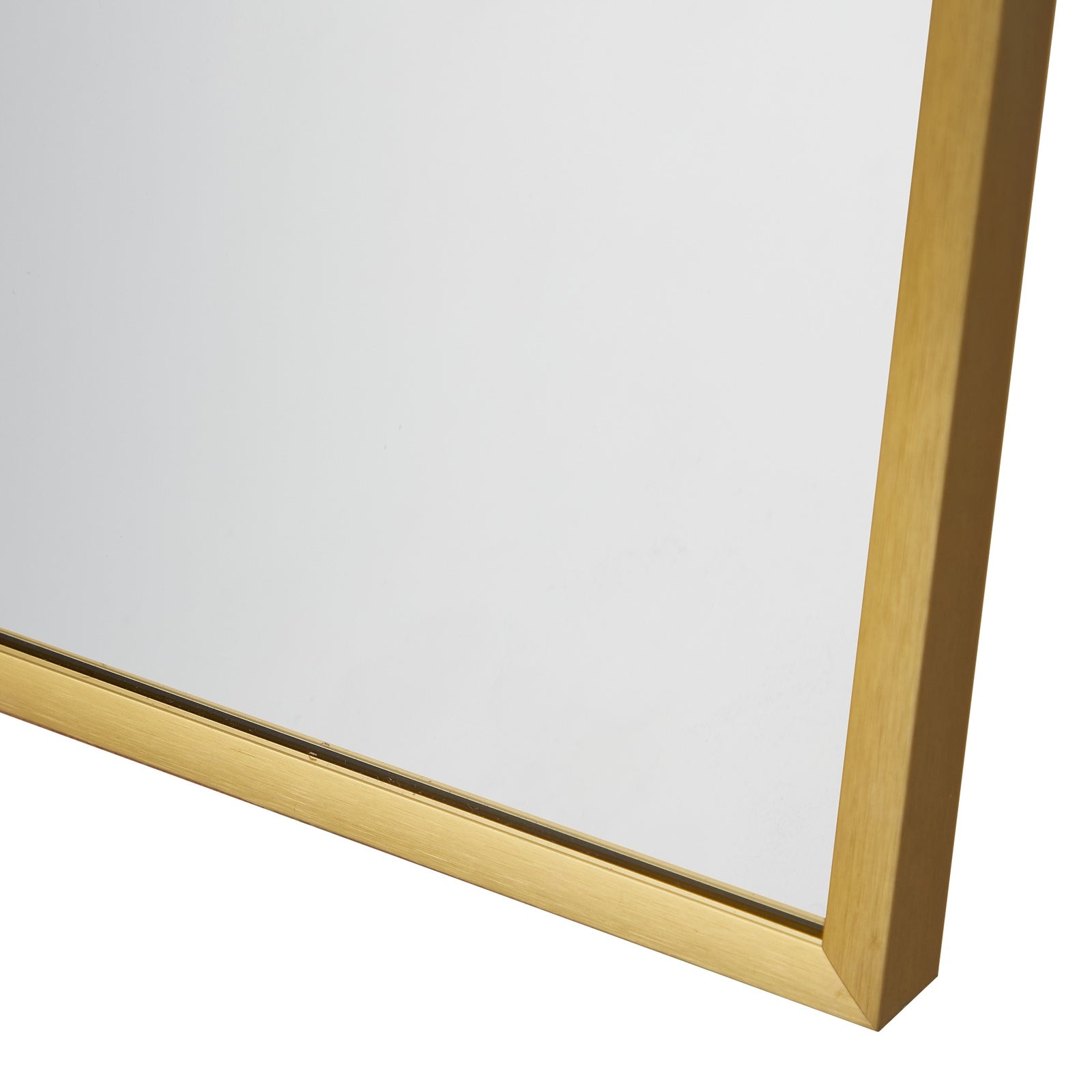 Oikiture Wall Mirrors 86x50cm Arched Makeup Mirror Bedroom Home Decor Gold - Sunyee