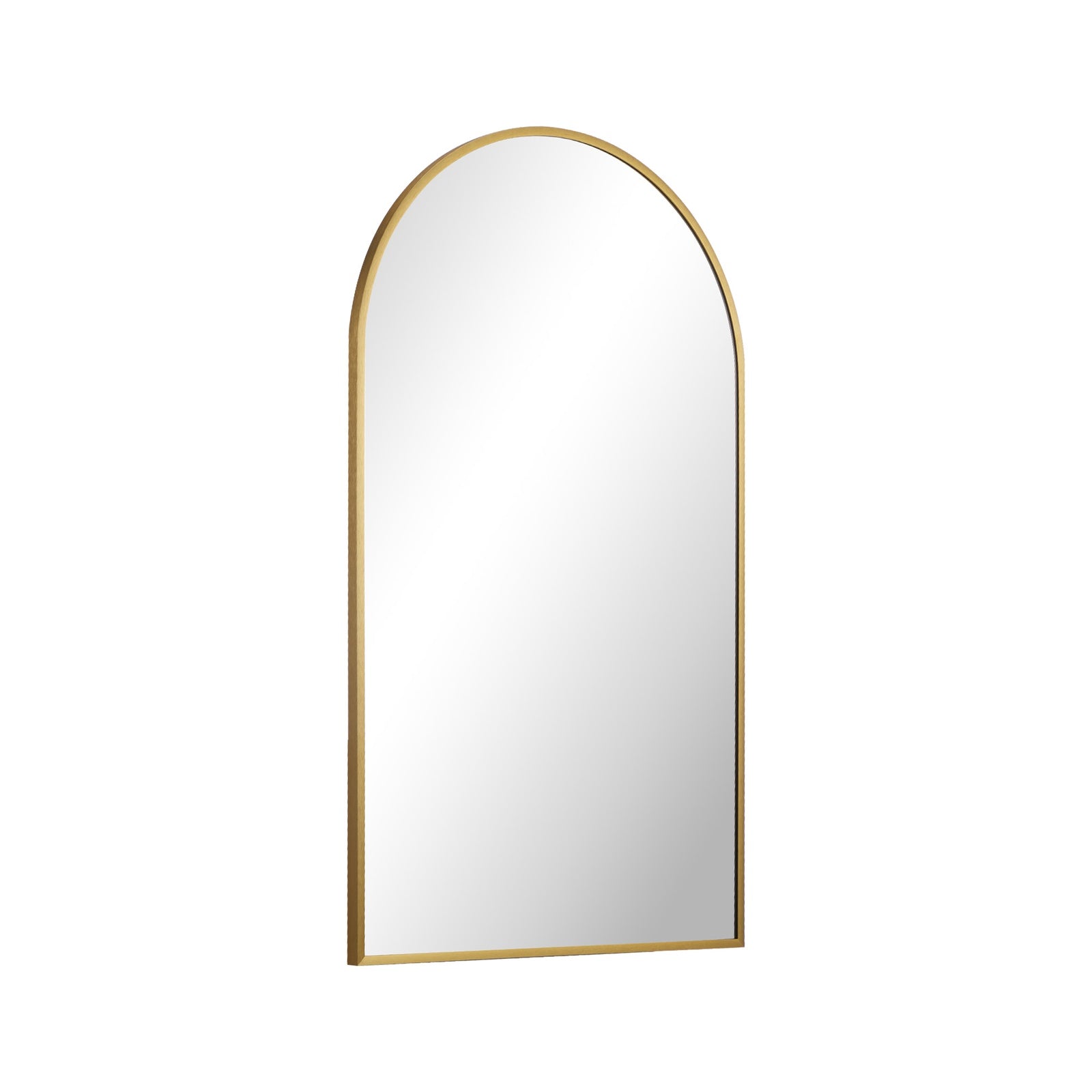 Oikiture Wall Mirrors 86x50cm Arched Makeup Mirror Bedroom Home Decor Gold - Sunyee