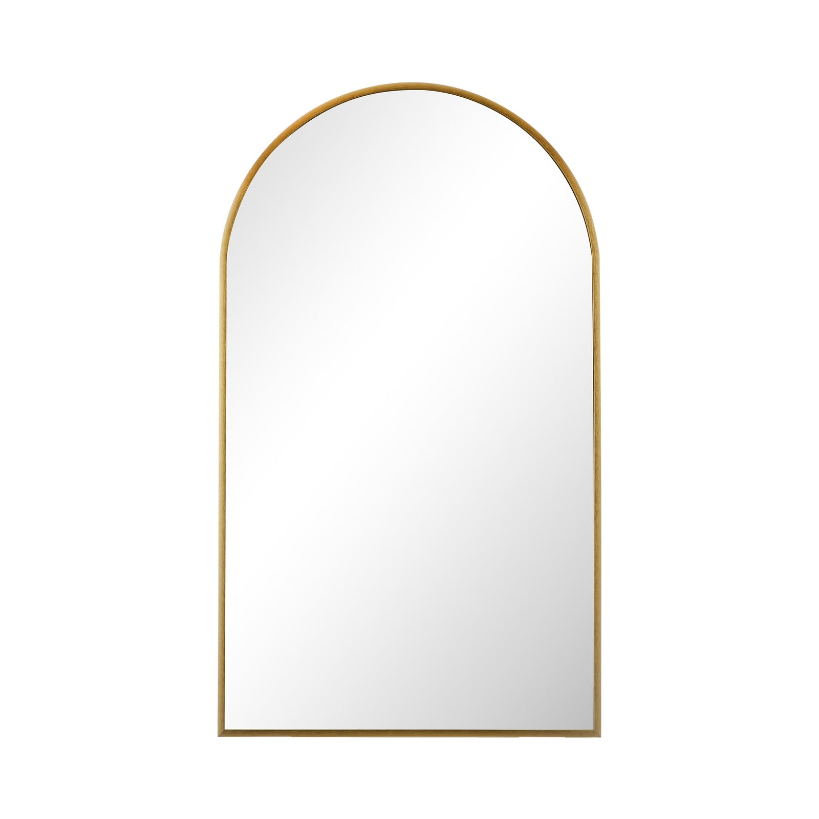 Oikiture Wall Mirrors 86x50cm Arched Makeup Mirror Bedroom Home Decor Gold - Sunyee