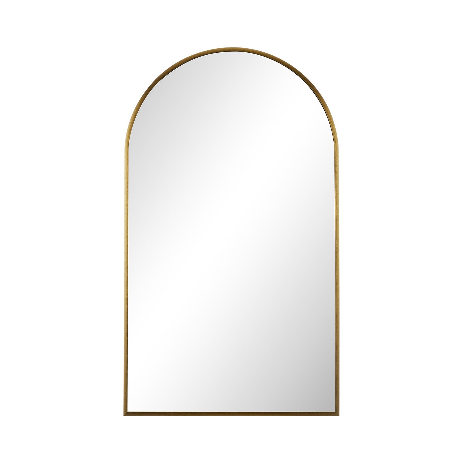 Oikiture Wall Mirrors 86x50cm Arched Makeup Mirror Bedroom Home Decor Gold - Sunyee