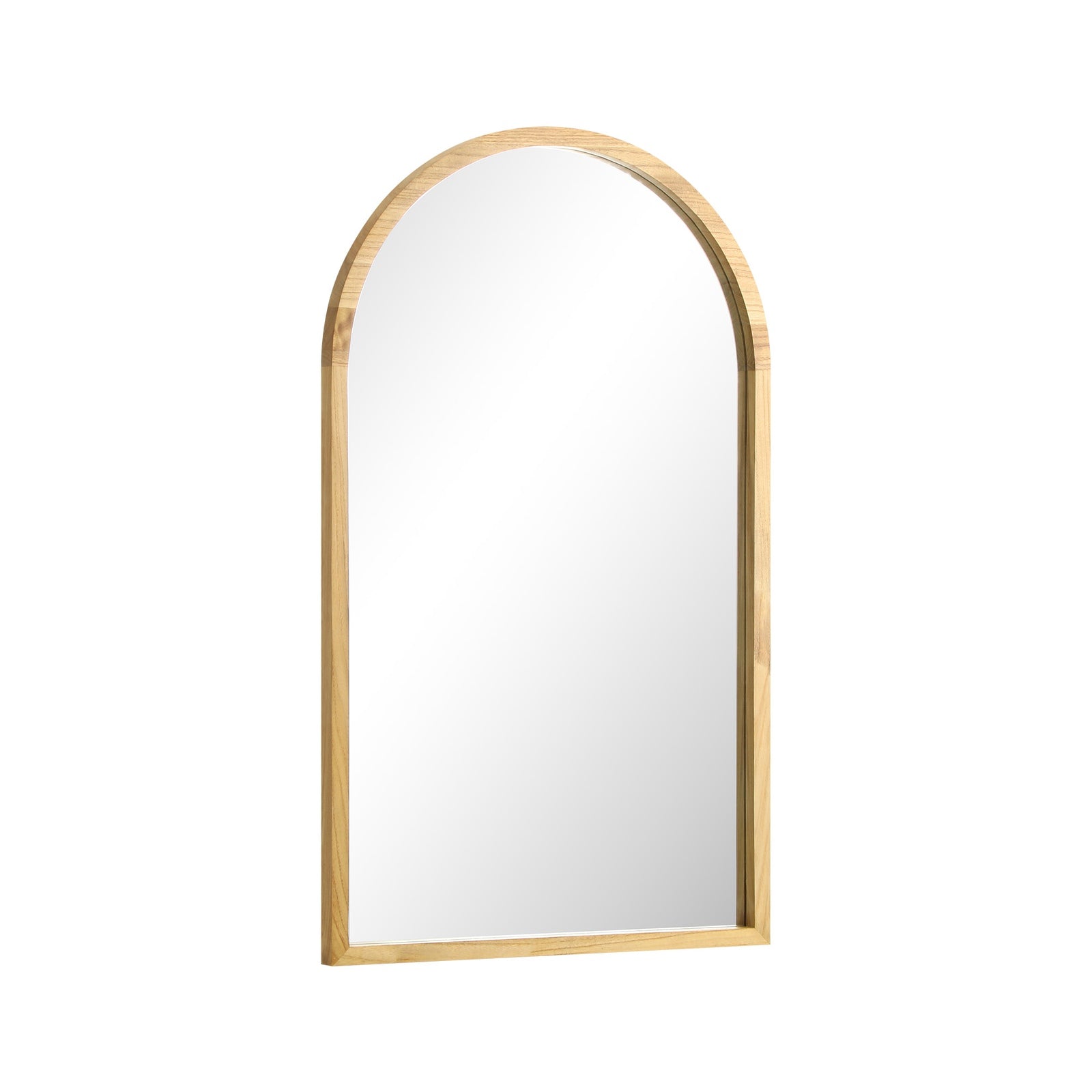 Oikiture Arched Wall Mirrors Vanity Home Decor Makeup Mirror 86x50cm Wooden - Sunyee