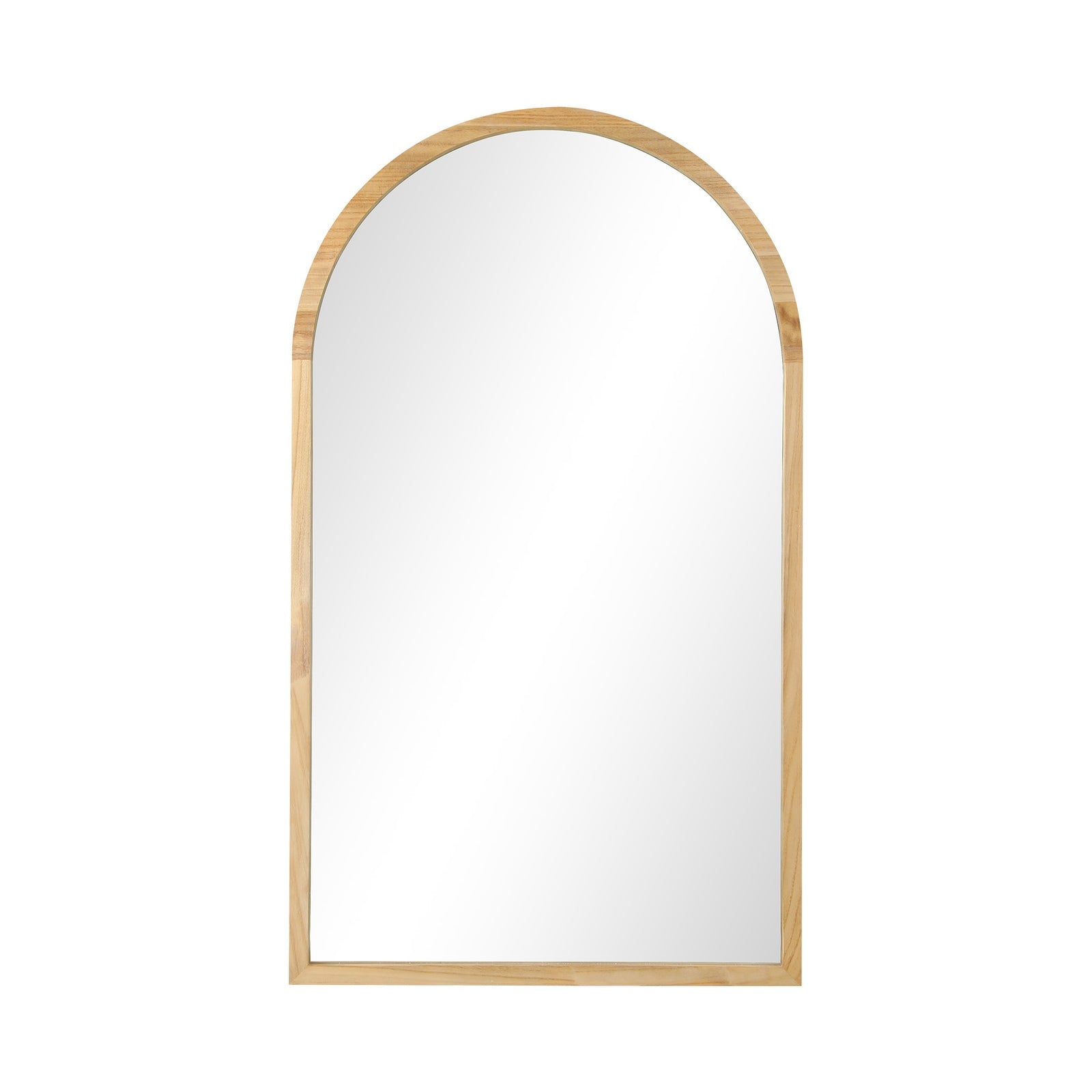 Oikiture Arched Wall Mirrors Vanity Home Decor Makeup Mirror 86x50cm Wooden - Sunyee
