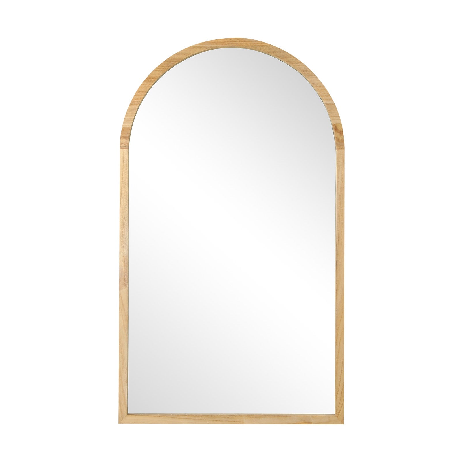 Oikiture Arched Wall Mirrors Vanity Home Decor Makeup Mirror 86x50cm Wooden - Sunyee