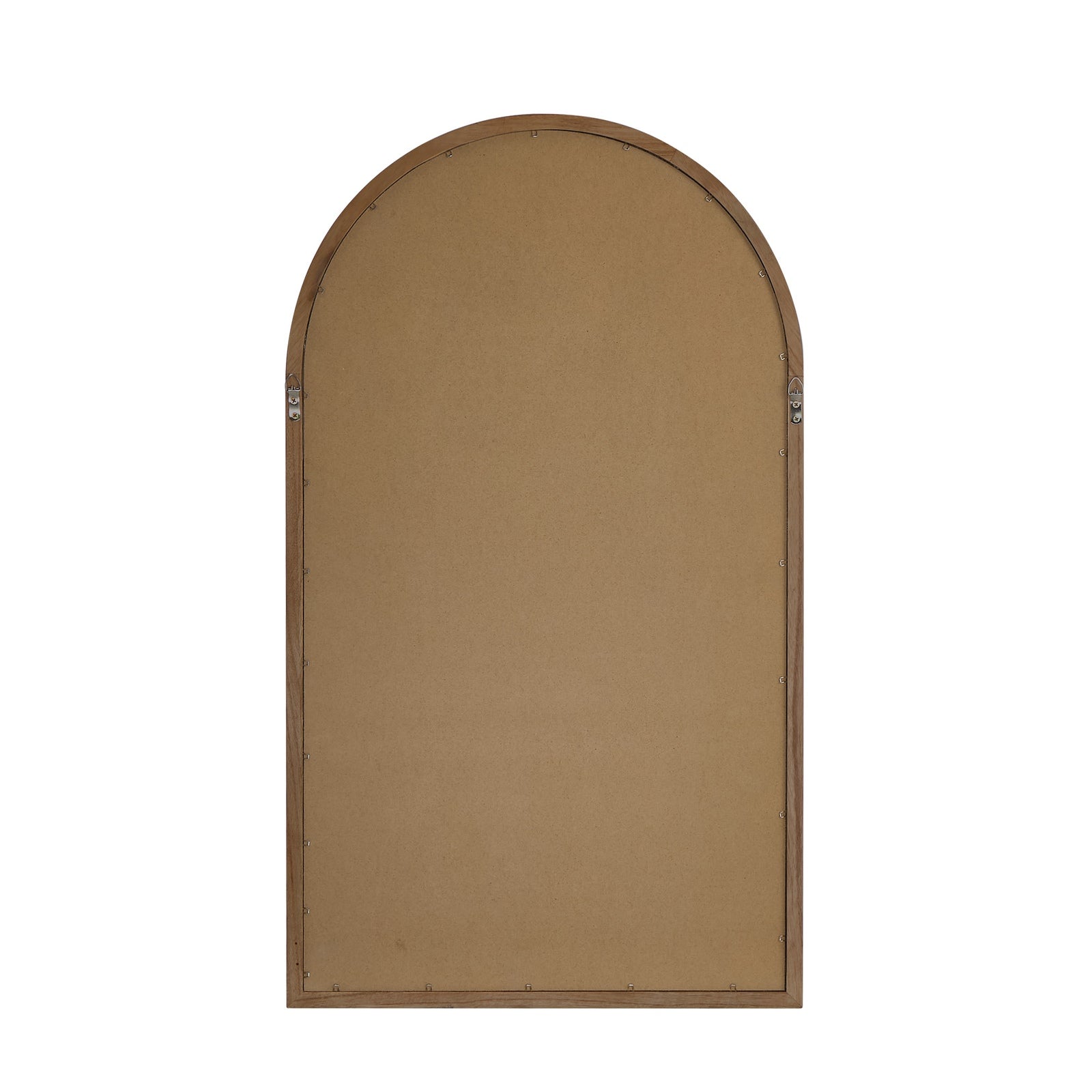 Oikiture Arched Wall Mirrors Vanity Home Decor Makeup Mirror 86x50cm Brown Wood - Sunyee