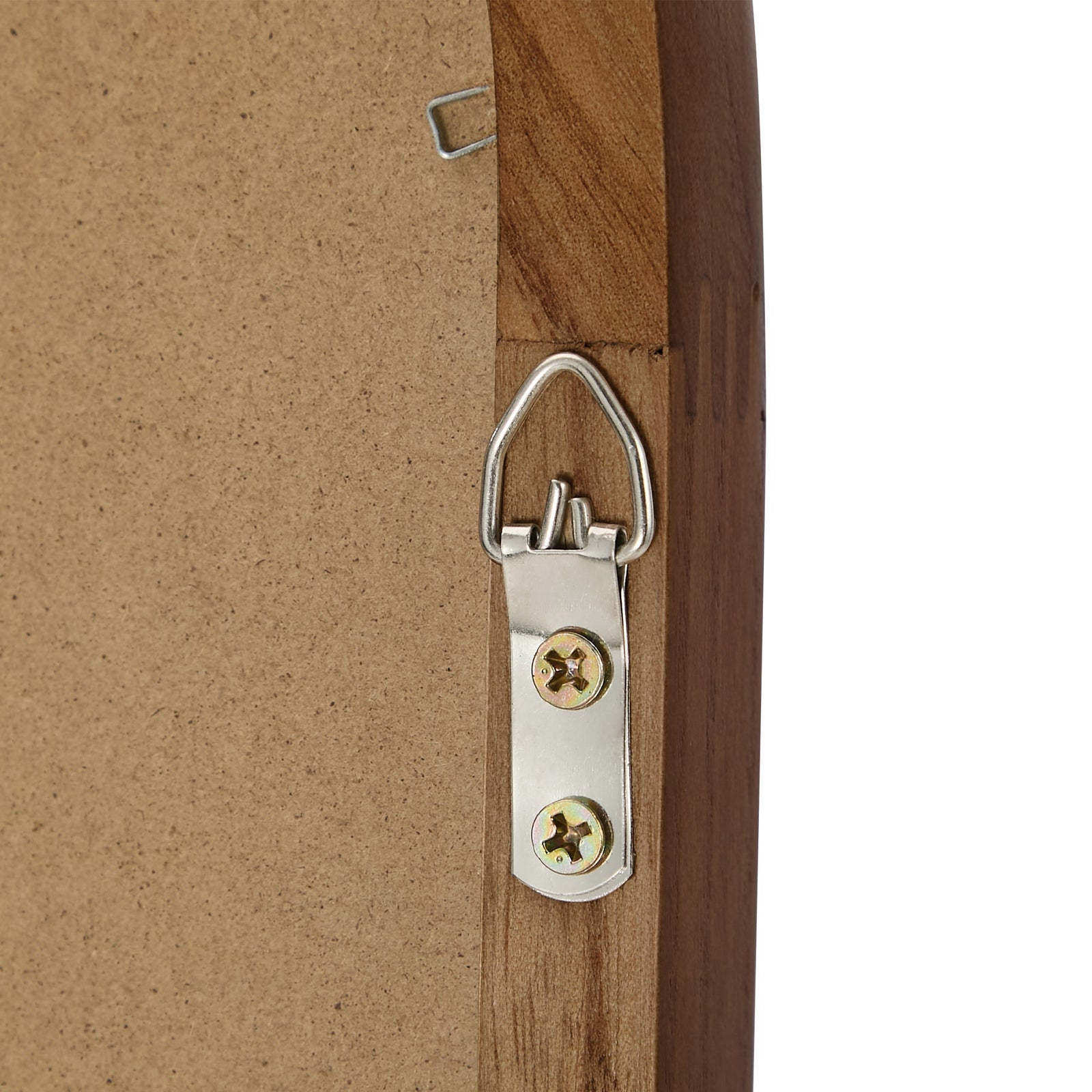 Oikiture Arched Wall Mirrors Vanity Home Decor Makeup Mirror 86x50cm Brown Wood - Sunyee