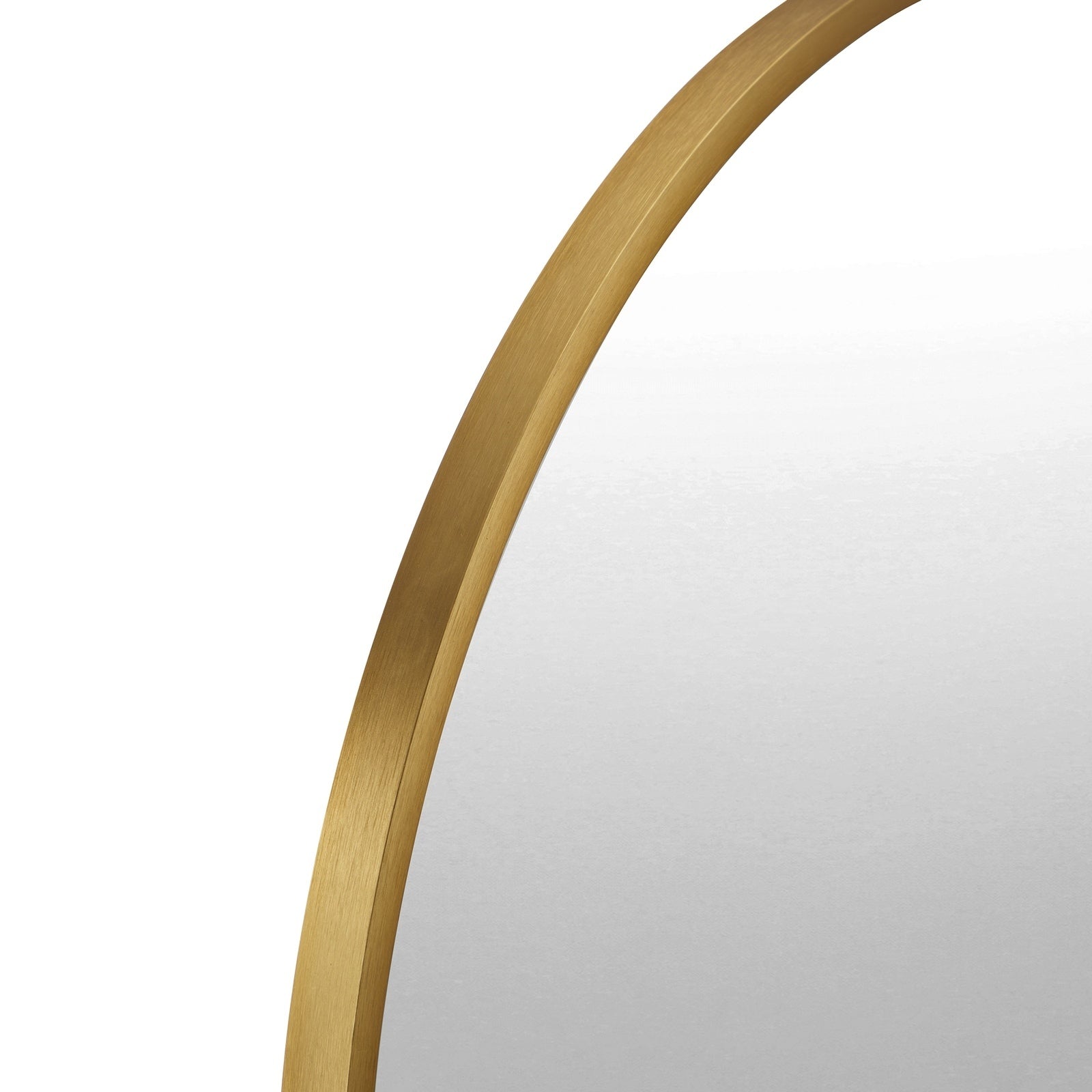 Oikiture Wall Mirrors Oval Makeup Mirror Bedroom Home Decor Gold 84x50cm - Sunyee