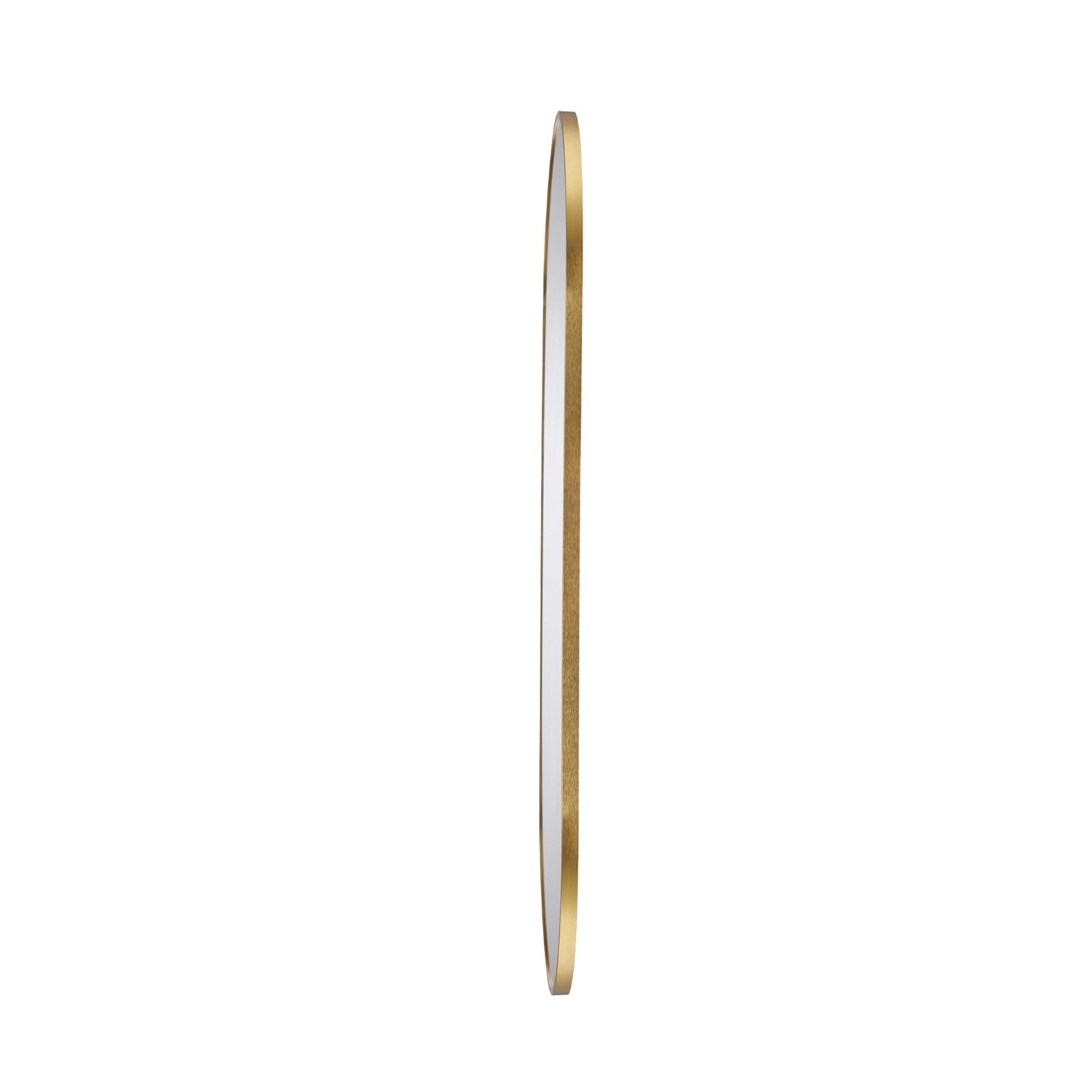 Oikiture Wall Mirrors Oval Makeup Mirror Bedroom Home Decor Gold 84x50cm - Sunyee