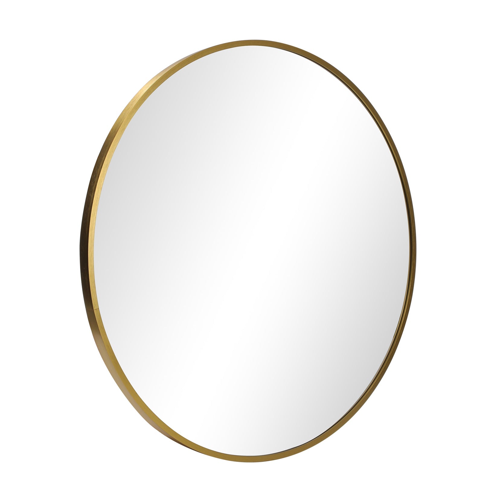 Oikiture Wall Mirrors Round Makeup Mirror Vanity Home Decor 50cm Wooden - Sunyee