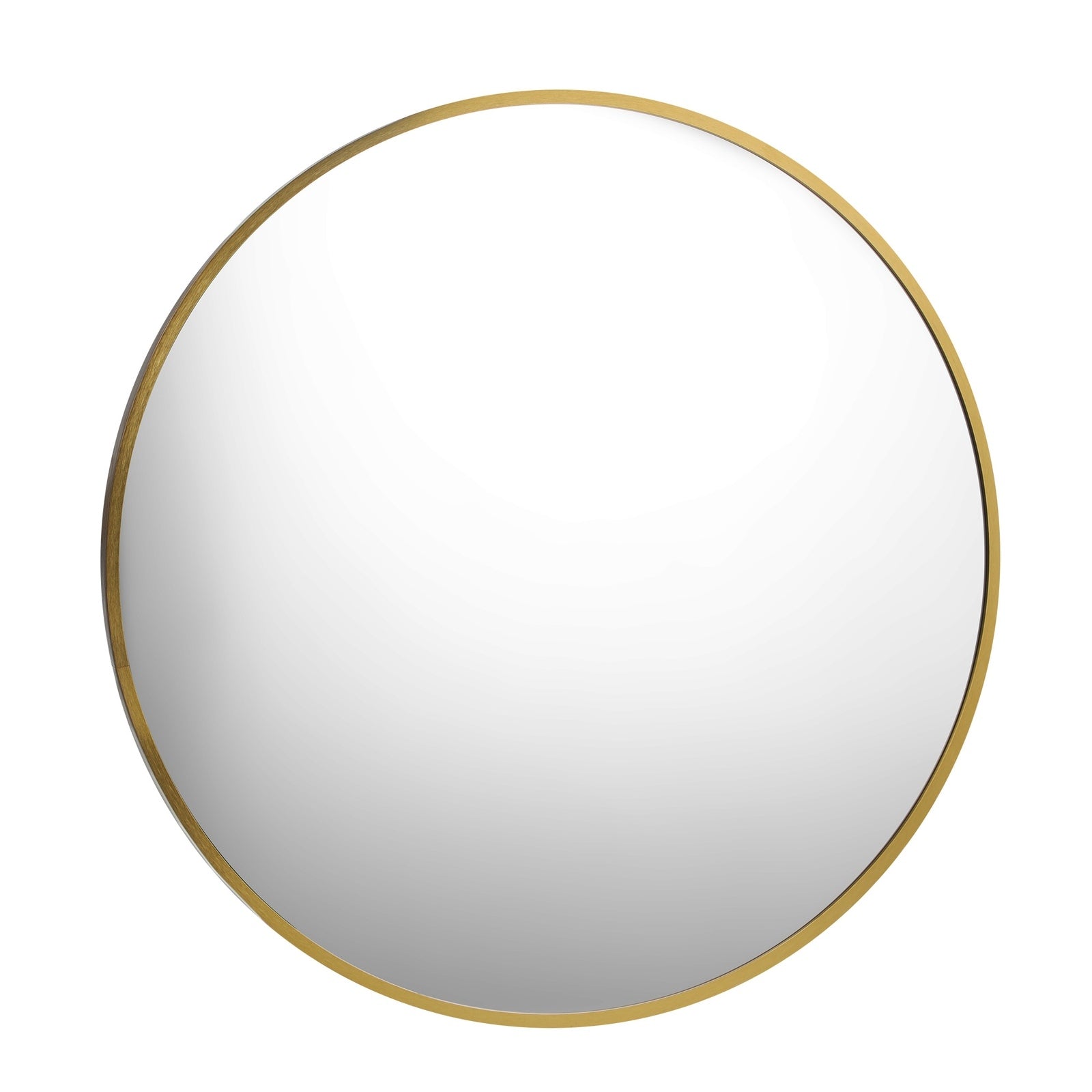 Oikiture Wall Mirrors Round Makeup Mirror Vanity Home Decorative Gold 80cm - Sunyee
