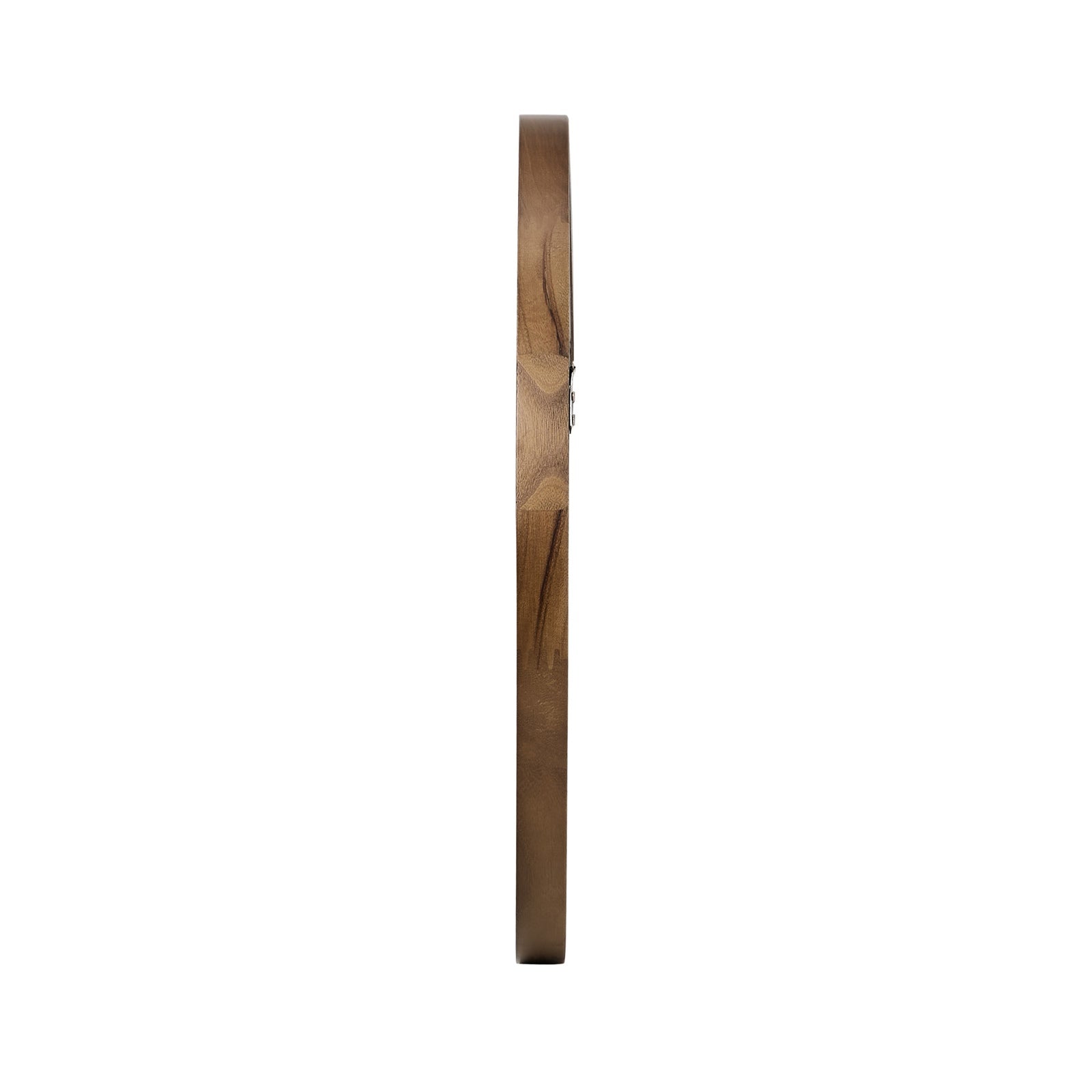 Oikiture Wall Mirrors 80cm Round Makeup Mirror Vanity Home Decor Frame Walnut - Sunyee