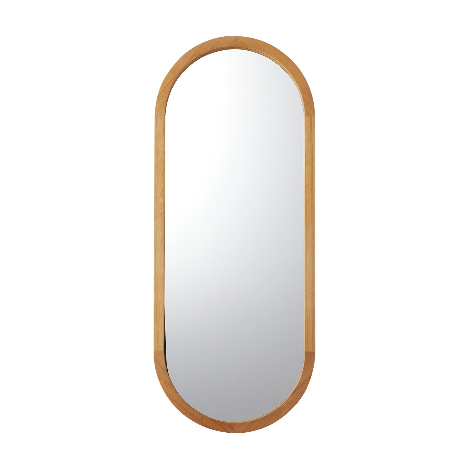 Oikiture Oval Wall Mirrors Bathroom Makeup Mirror Home Decor Black/Gold/Wooden - Sunyee