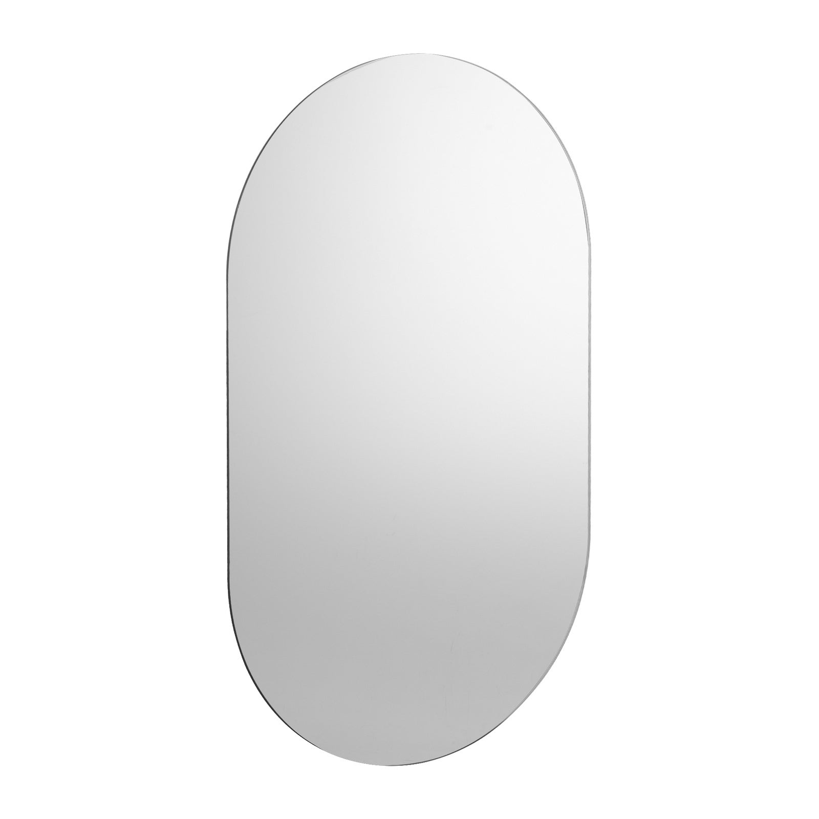 Oikiture Wall Mirrors Oval Frameless Mirror 84x50cm Set of 2 - Sunyee