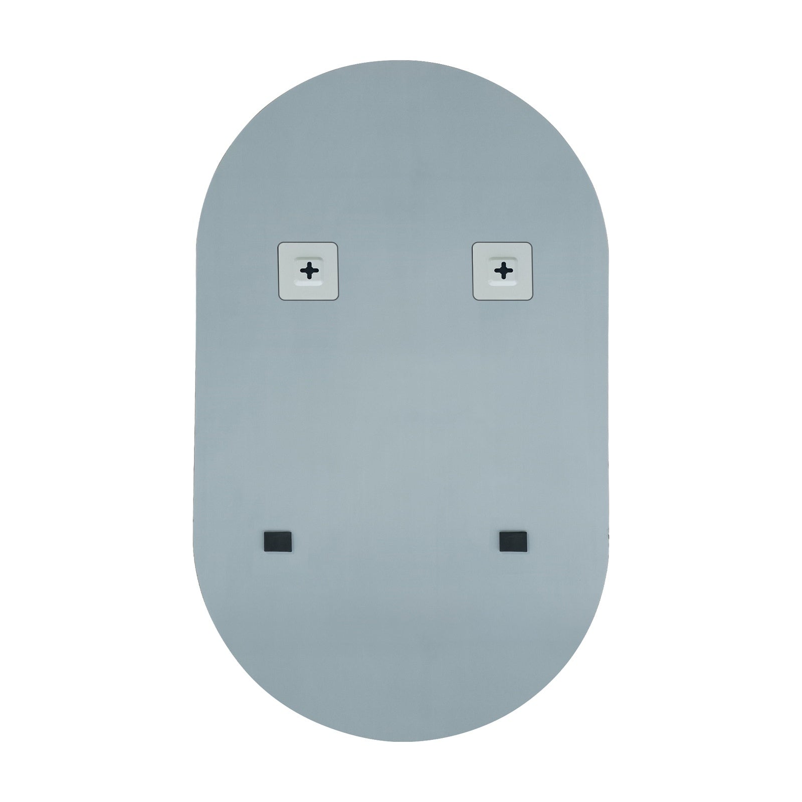 Oikiture Wall Mirrors Oval Frameless Mirror 84x50cm Set of 2 - Sunyee