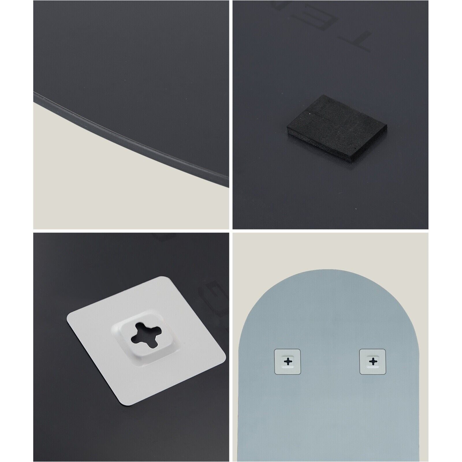 Oikiture Wall Mirrors Oval Makeup Mirror Bathroom Frameless 84x50cm - Sunyee