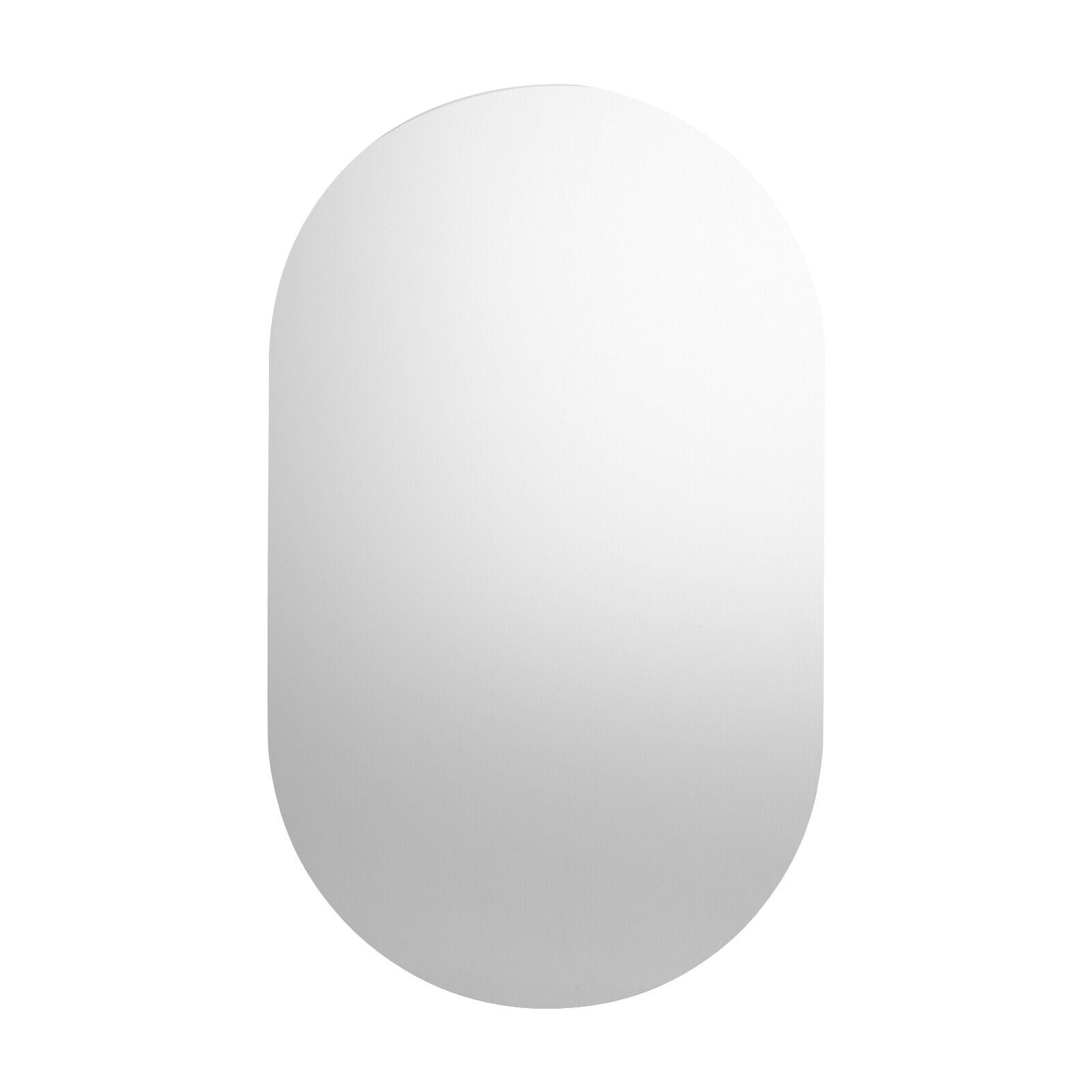 Oikiture Wall Mirrors Oval Makeup Mirror Bathroom Frameless 84x50cm - Sunyee