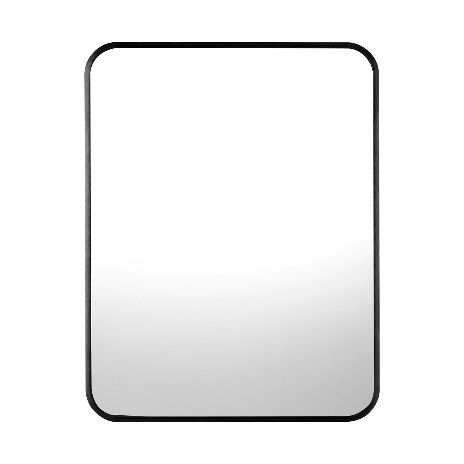 Oikiture Wall Mirrors Rectangle Makeup Mirror Metal Frame 65x50cm Black - Sunyee