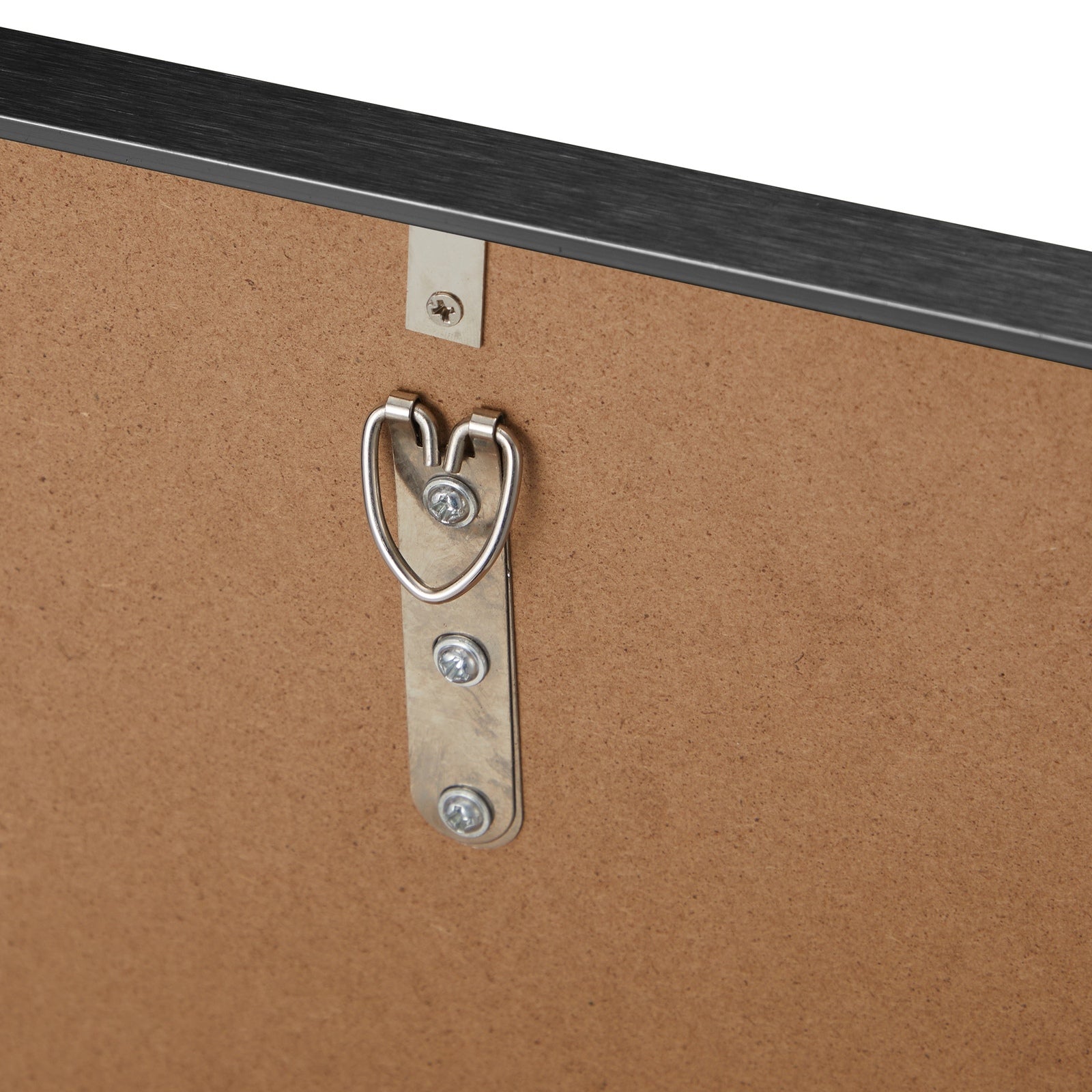 Oikiture Wall Mirrors Rectangle Makeup Mirror Metal Frame 65x50cm Black - Sunyee