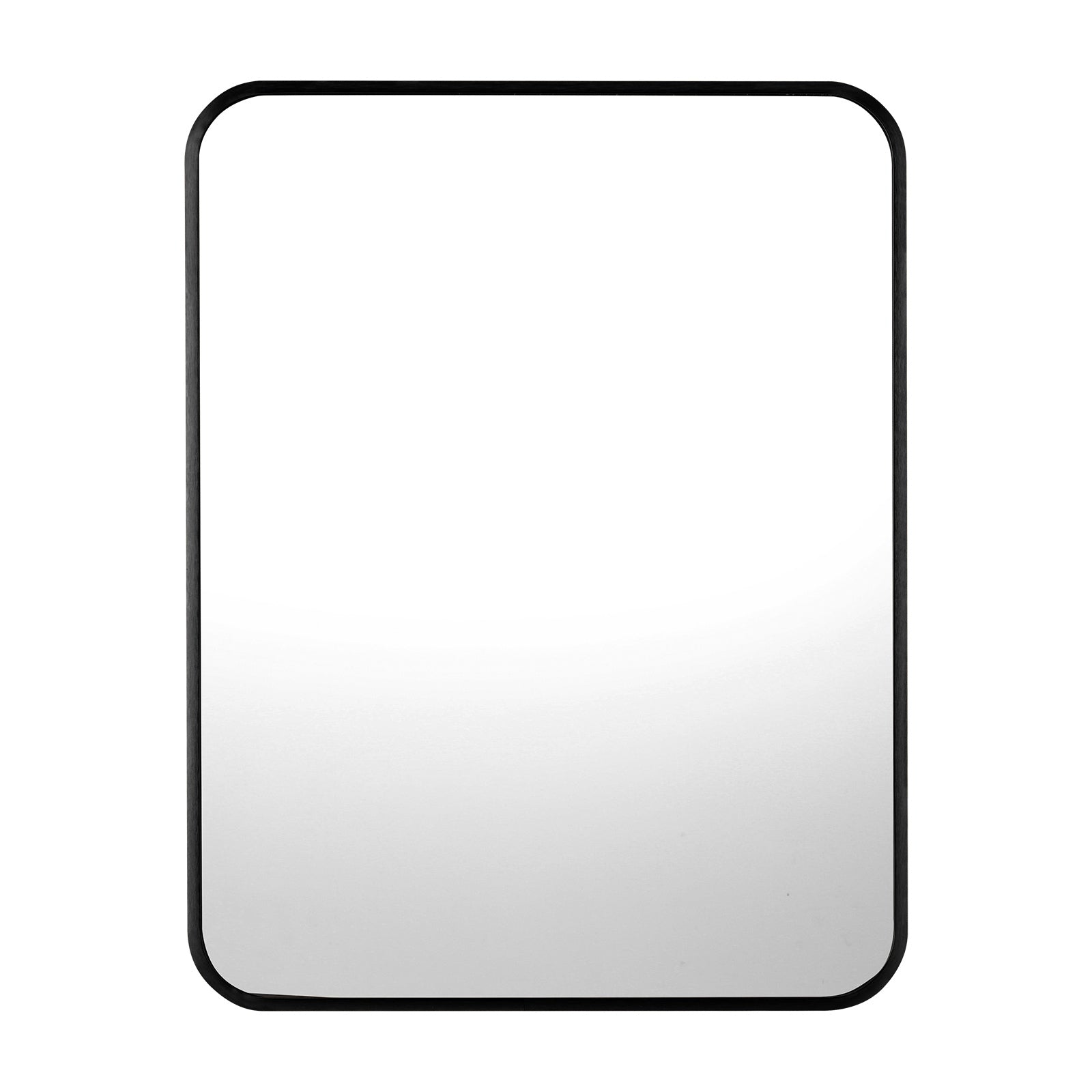 Oikiture Wall Mirrors Rectangle Makeup Mirror Metal Frame 65x50cm Black - Sunyee