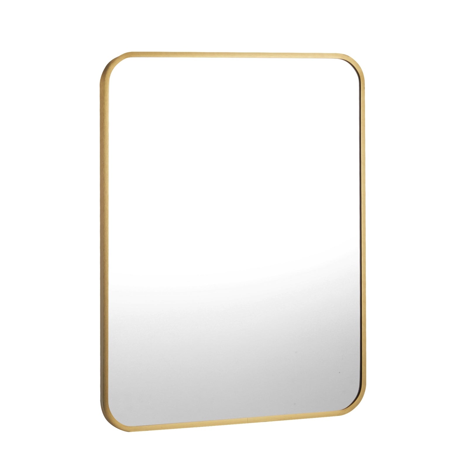 Oikiture Wall Mirrors Rectangle Makeup Mirror Metal Frame 65x50cm Gold - Sunyee