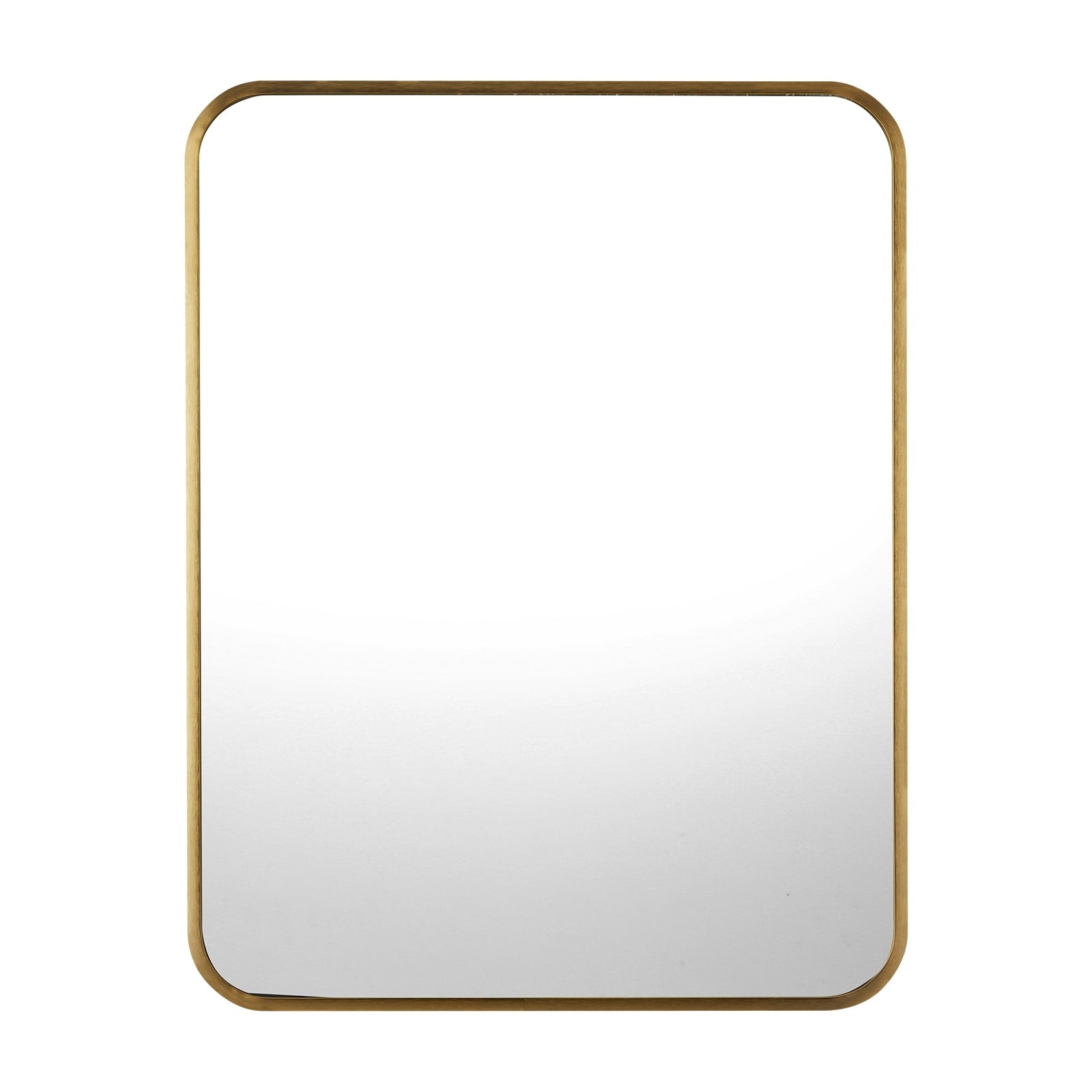 Oikiture Wall Mirrors Rectangle Makeup Mirror Metal Frame 65x50cm Gold - Sunyee