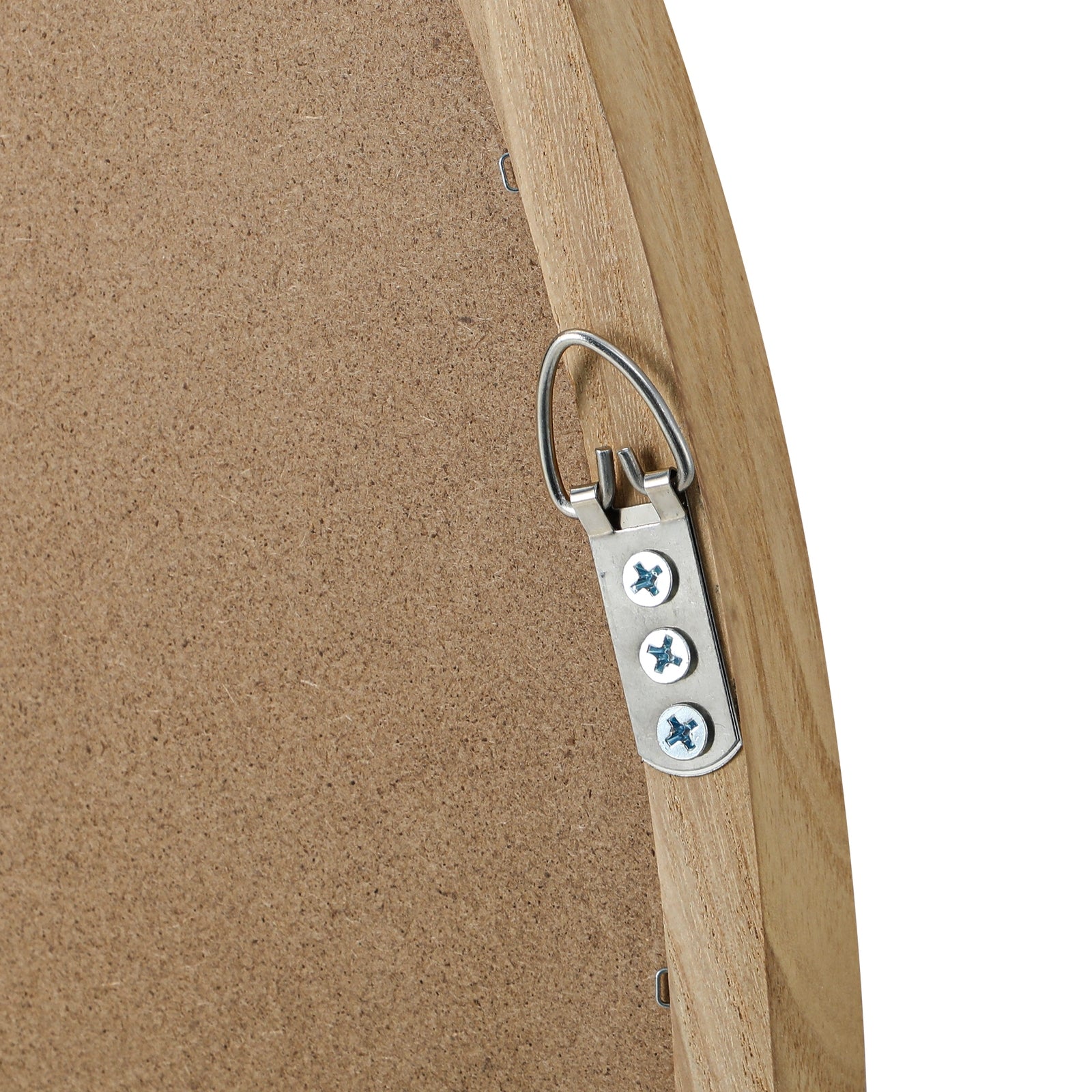 Oikiture Wall Mirrors Round Makeup Mirror Vanity Home Decro 50cm Wooden - Sunyee