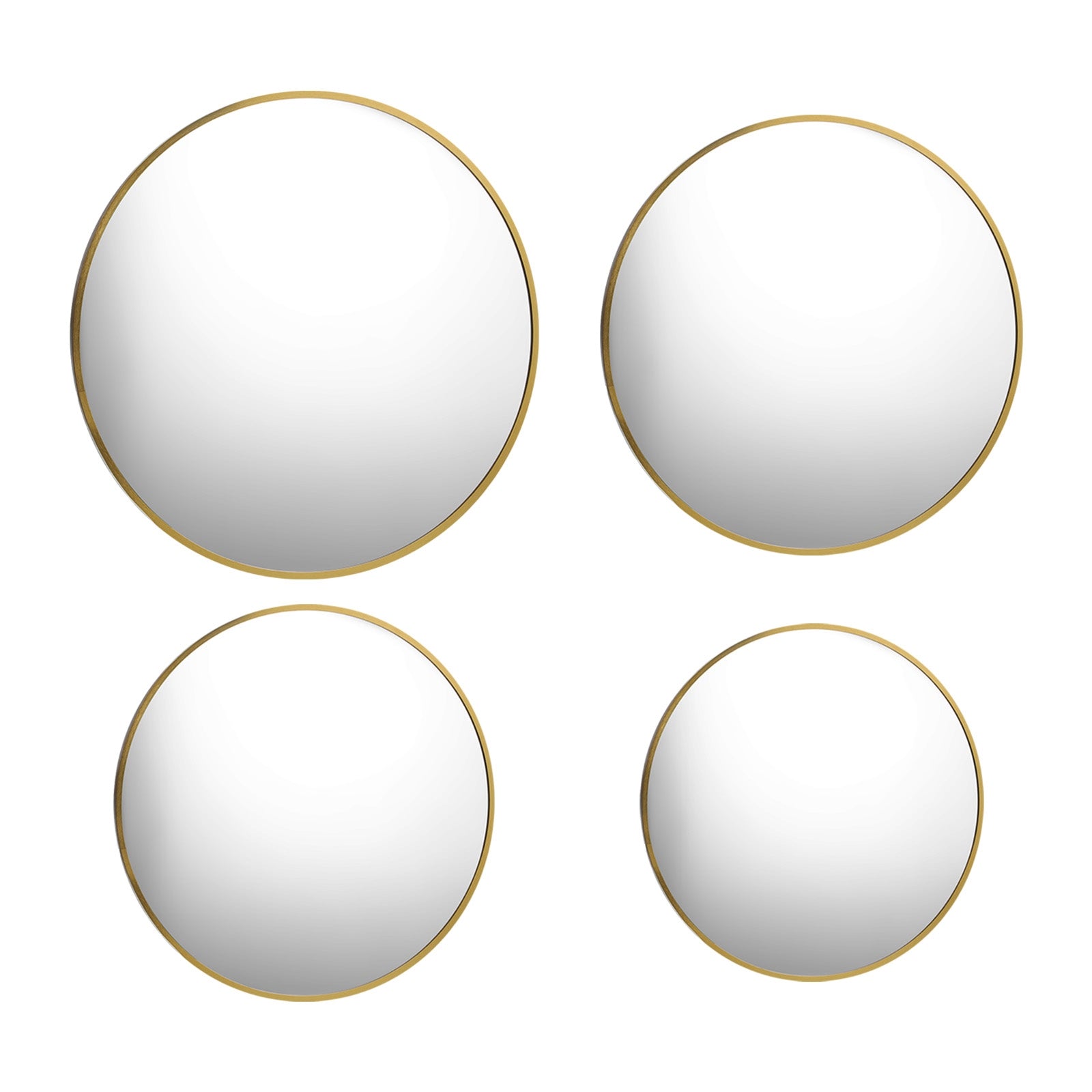 Oikiture Wall Mirrors Round Makeup Mirror Home Decor Gold 50/60/70/80 - Sunyee