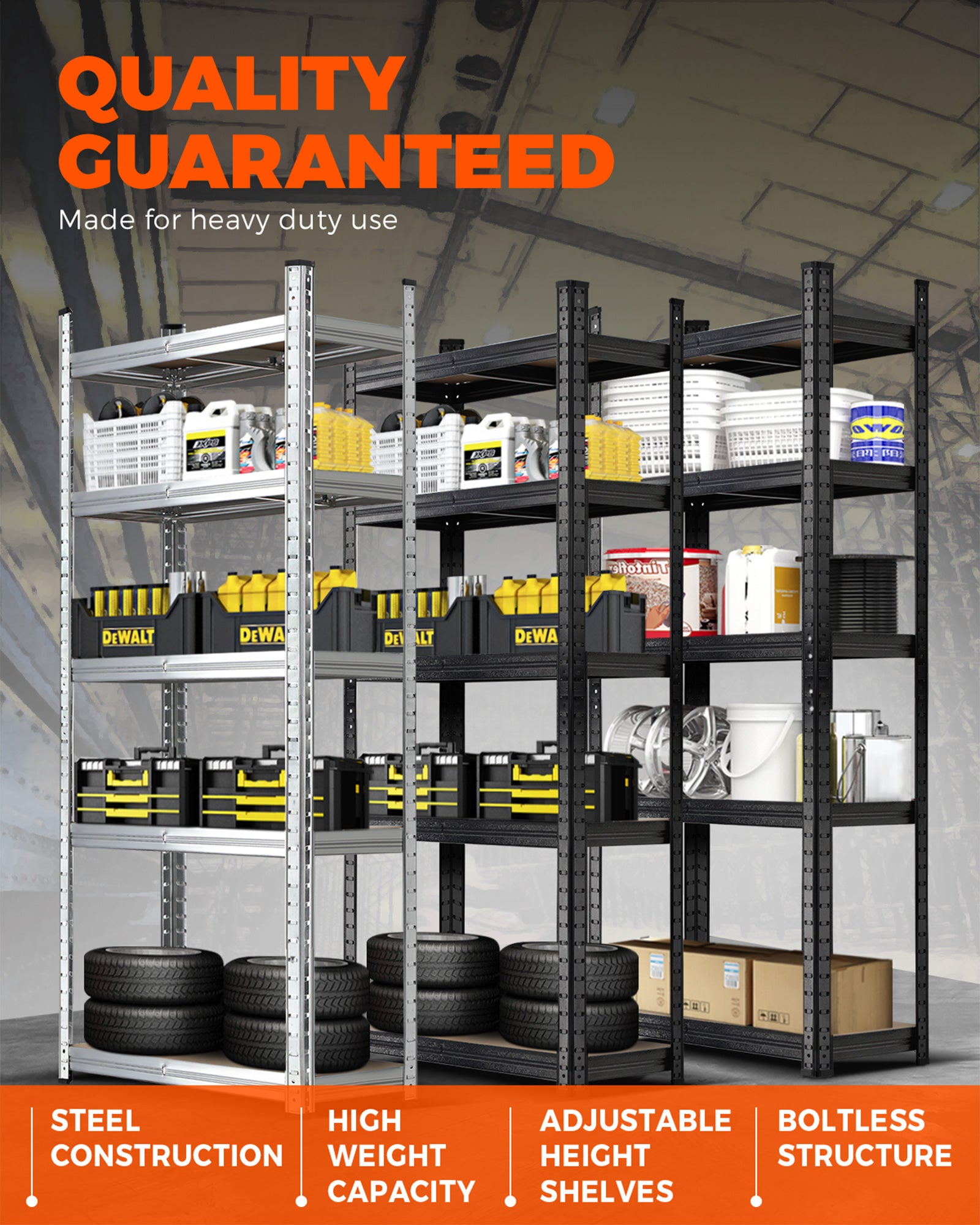 Sharptoo Shelving Garage Storage Warehouse Racking Industrial Shed Shelves Rack - Sunyee