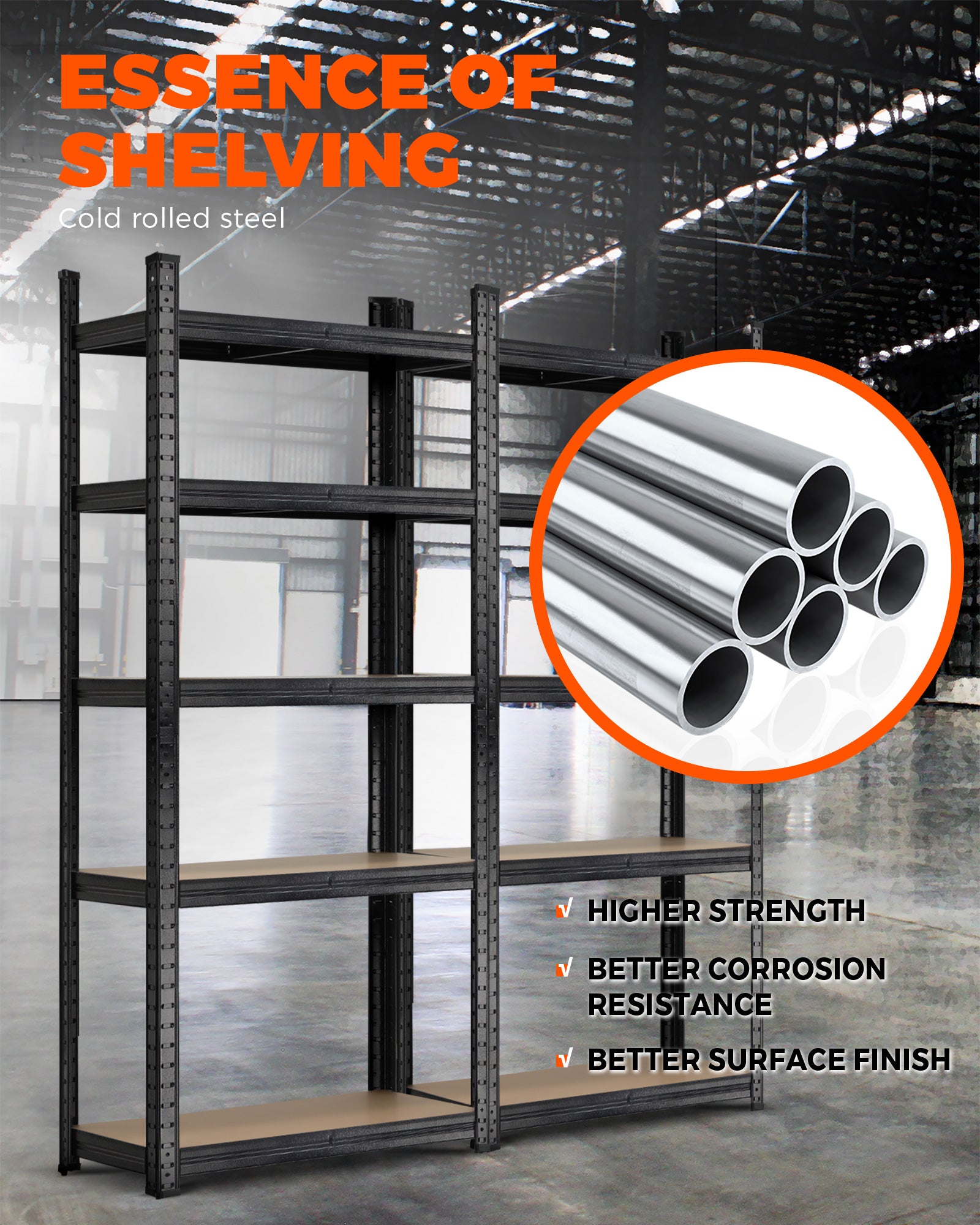 Sharptoo Shelving Garage Storage Warehouse Racking Industrial Shed Shelves Rack - Sunyee