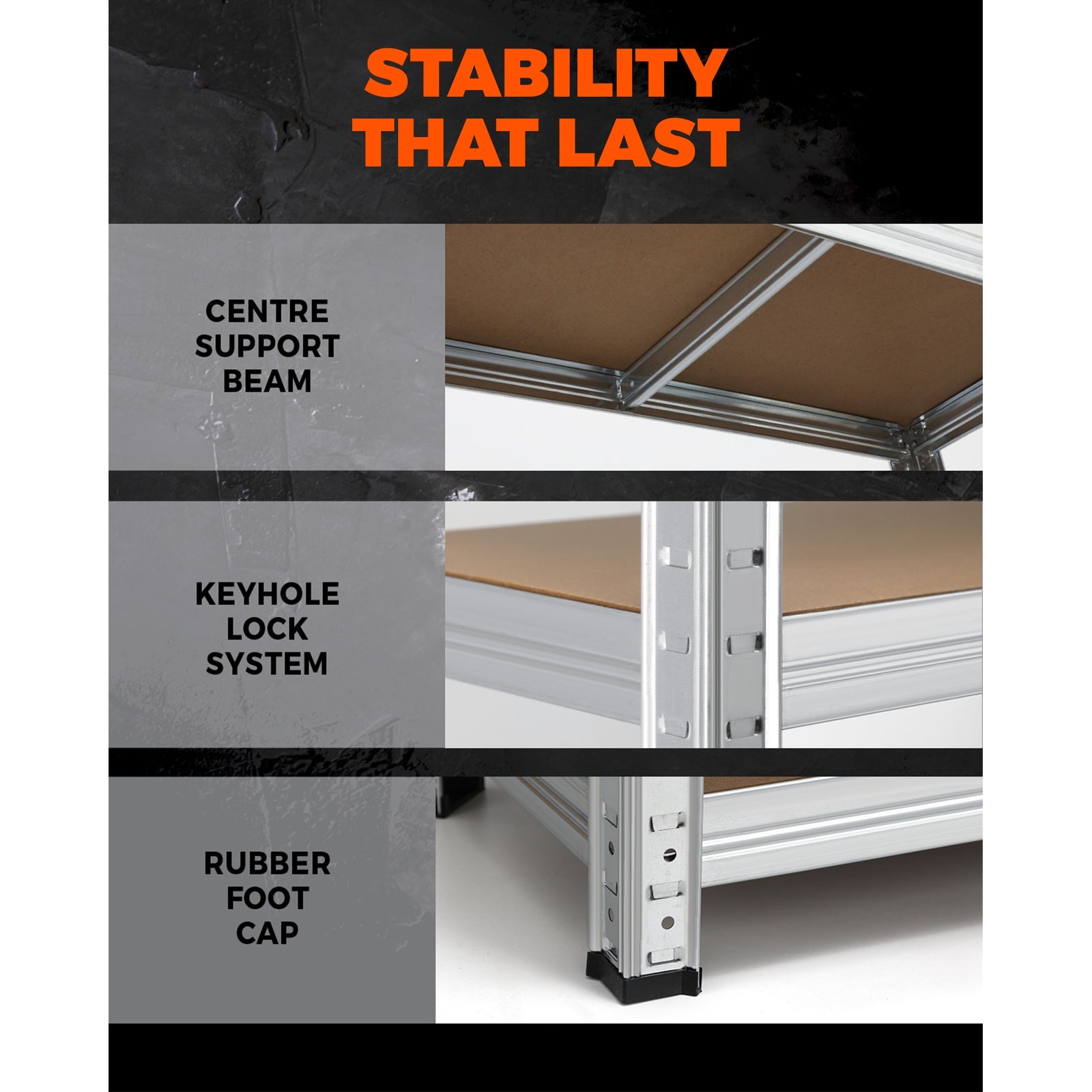 Sharptoo Warehouse Shelving Garage Shelves Storage Rack Steel Pallet Shelf1.5mx2 - Sunyee